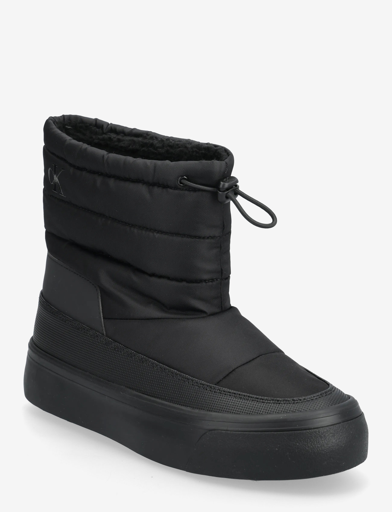 Calvin Klein - VULC FLATF SNOWBOOT NYLON MIX MG - varmfodrade skor - triple black - 0