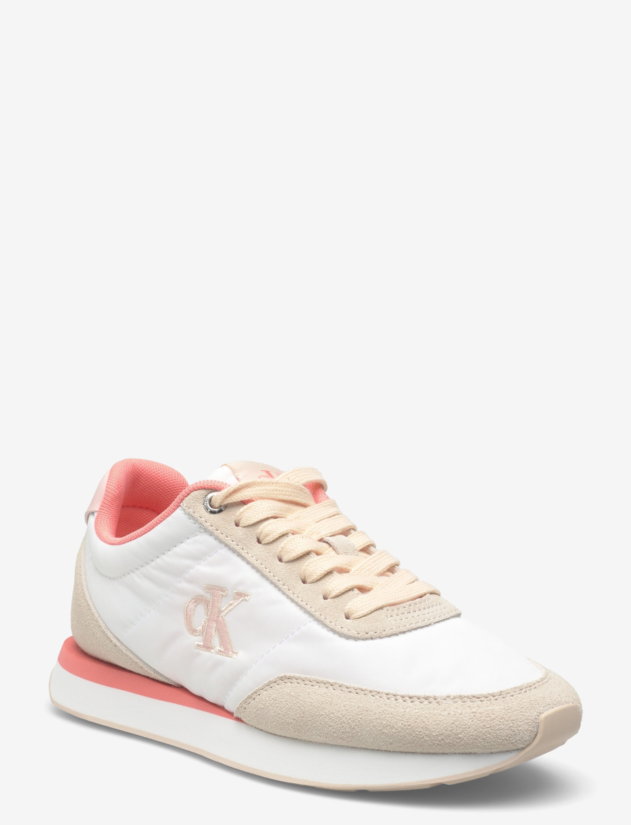 Calvin Klein - RETRO RUNNER ESS MIX MAT - konfirmation - brilliant white light cashew pink - 0