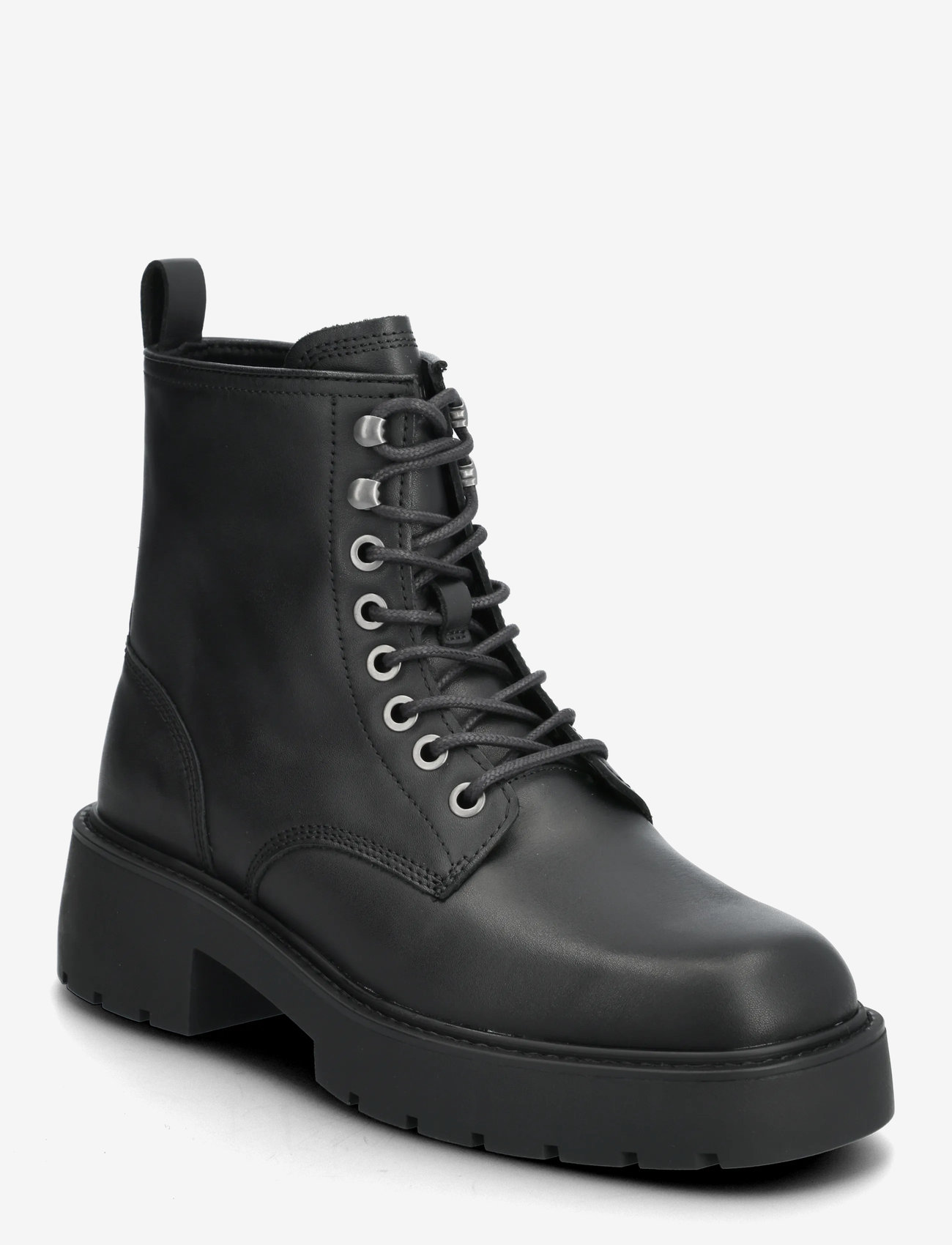 Calvin Klein - CHUNKY LACE UP ZIP BOOT - kängor - ck black - 0