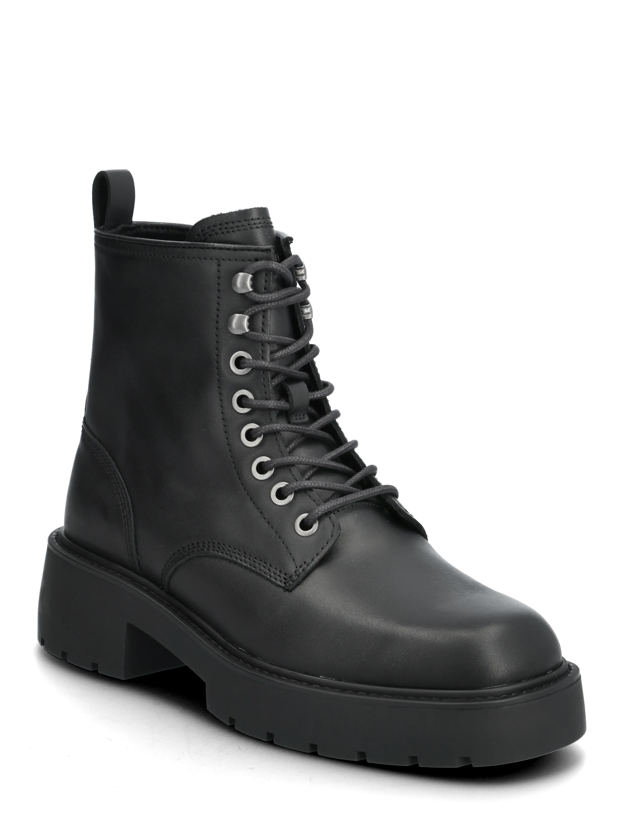 Calvin Klein CHUNKY LACE UP ZIP BOOT - Transitional Layering - CK BLACK / black