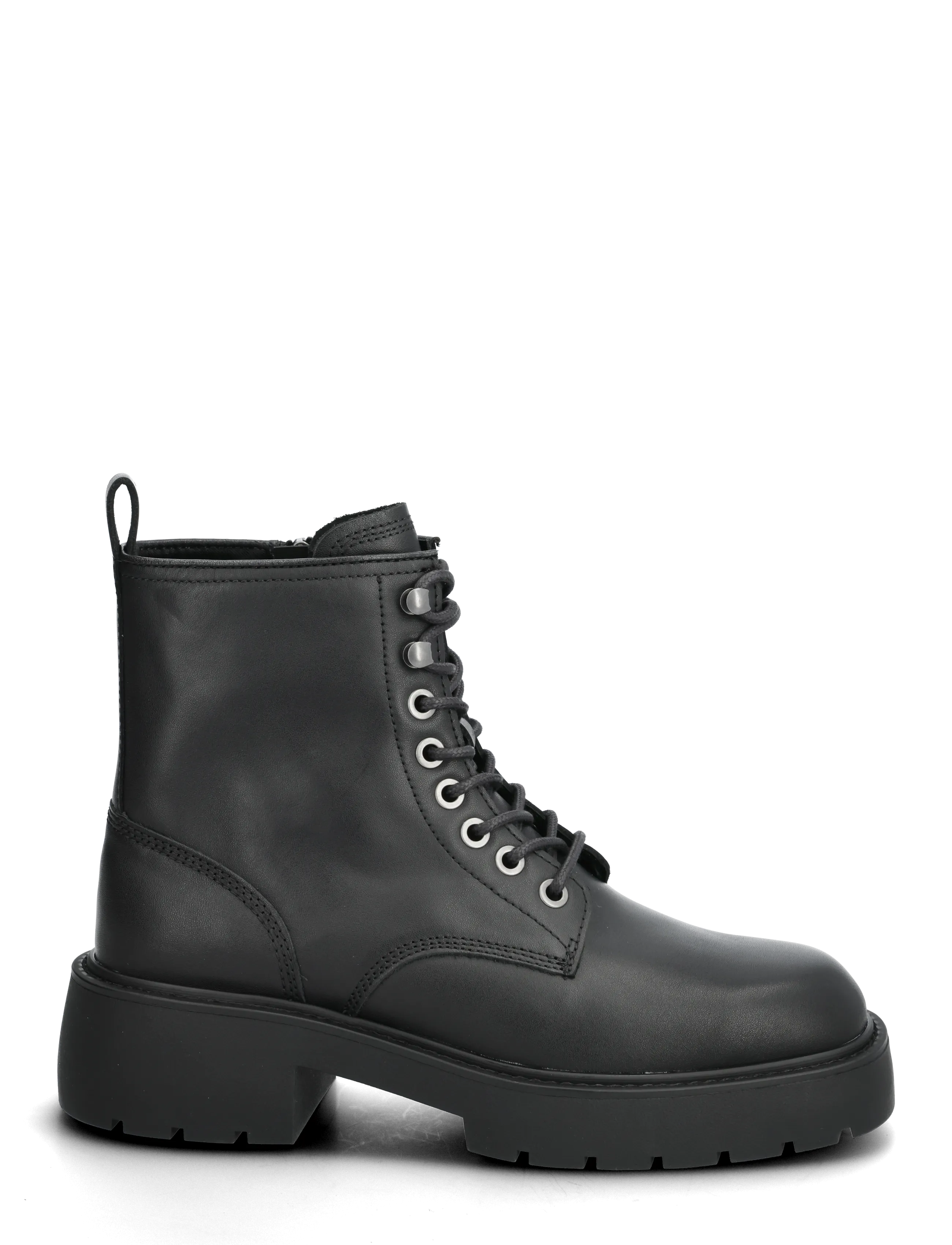 Calvin Klein - CHUNKY LACE UP ZIP BOOT - paeltega saapad - ck black - 1