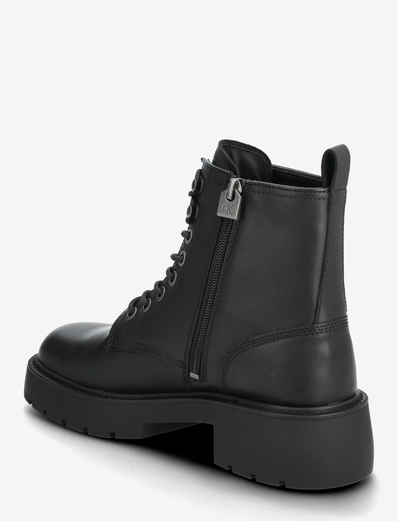 Calvin Klein - CHUNKY LACE UP ZIP BOOT - kängor - ck black - 2