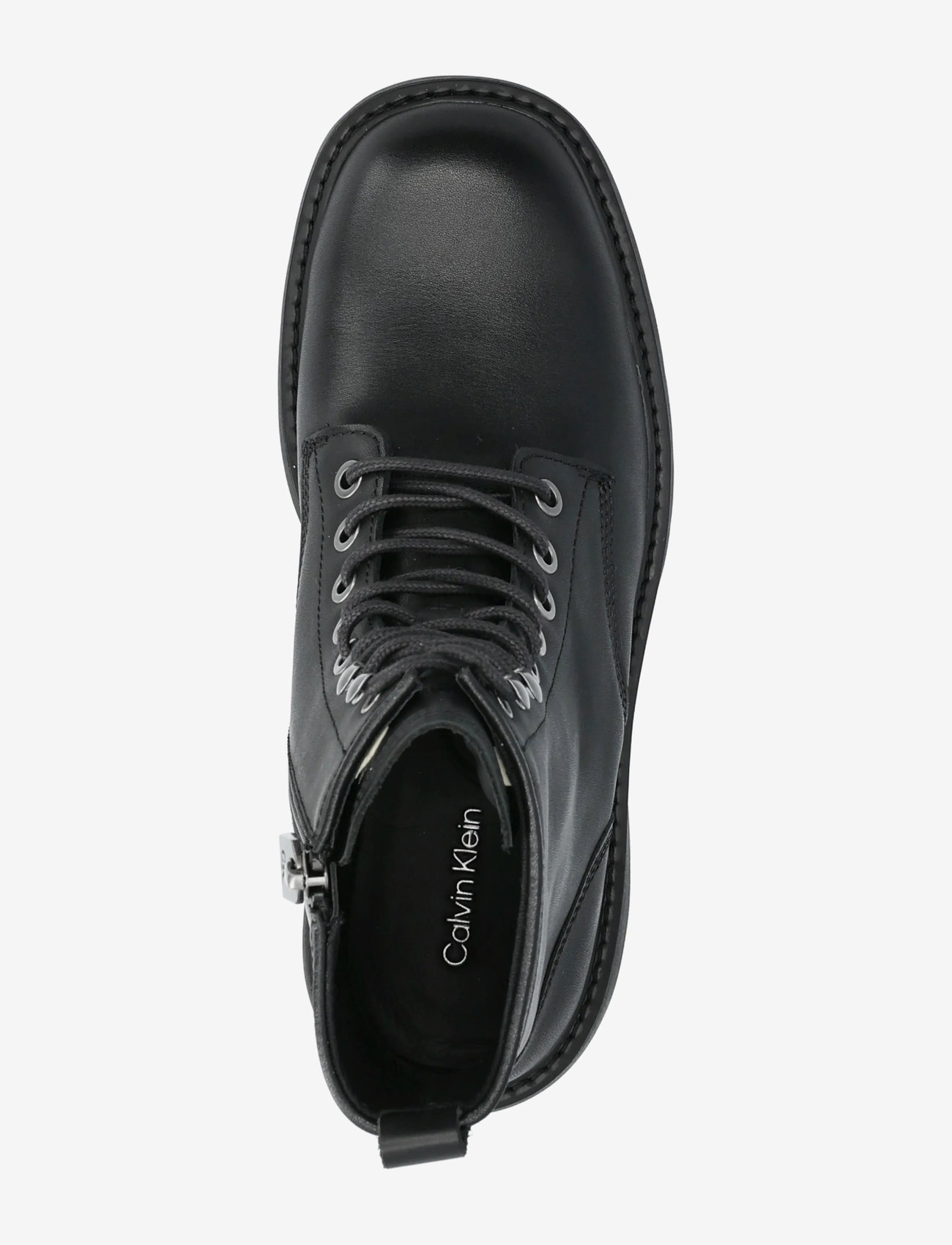 Calvin Klein - CHUNKY LACE UP ZIP BOOT - kängor - ck black - 3