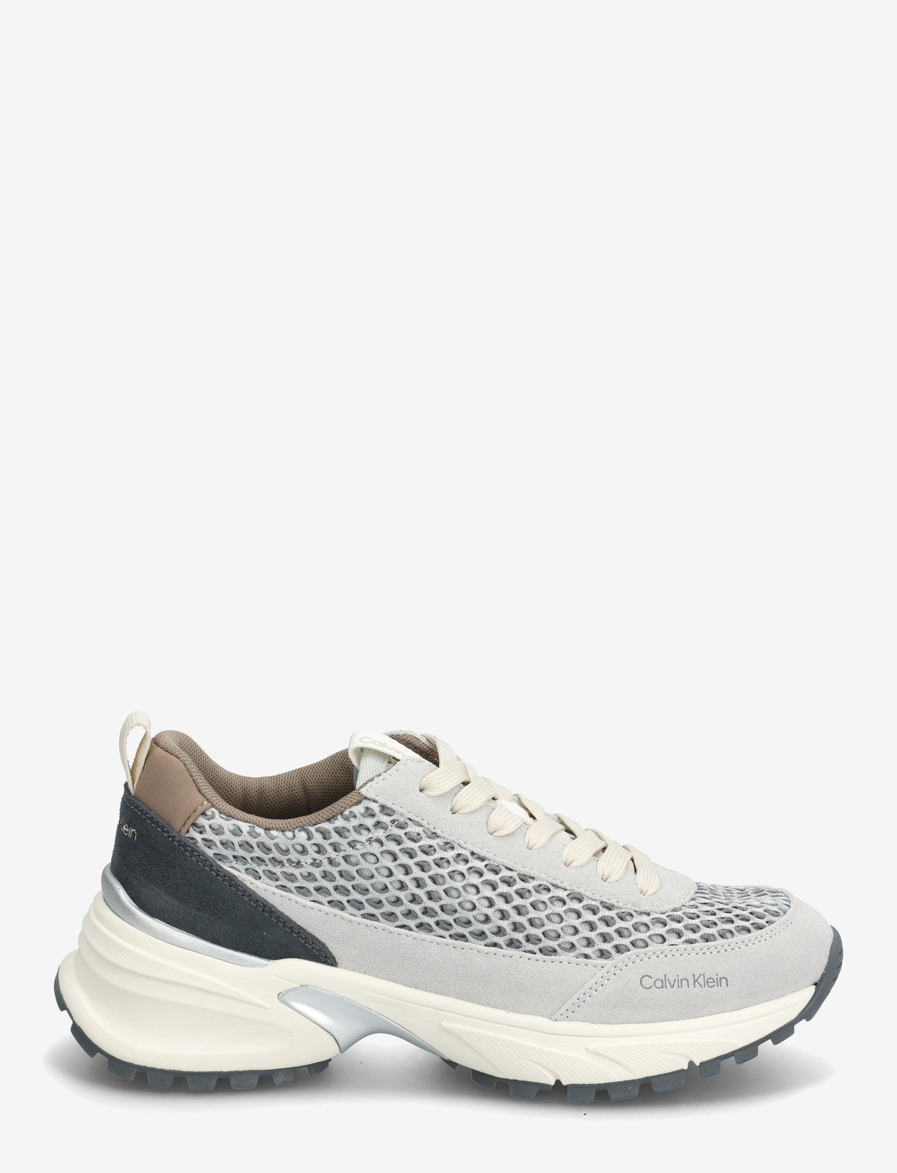 Calvin Klein - HIKE RUNNER LACE UP TECHMIX - låga sneakers - desert taupe silver coal - 1