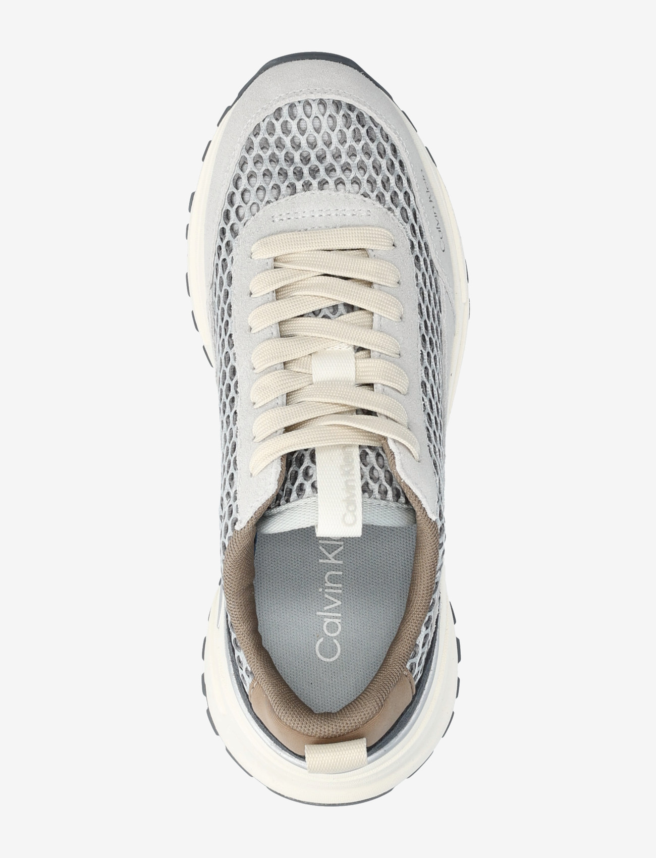 Calvin Klein - HIKE RUNNER LACE UP TECHMIX - låga sneakers - desert taupe silver coal - 3