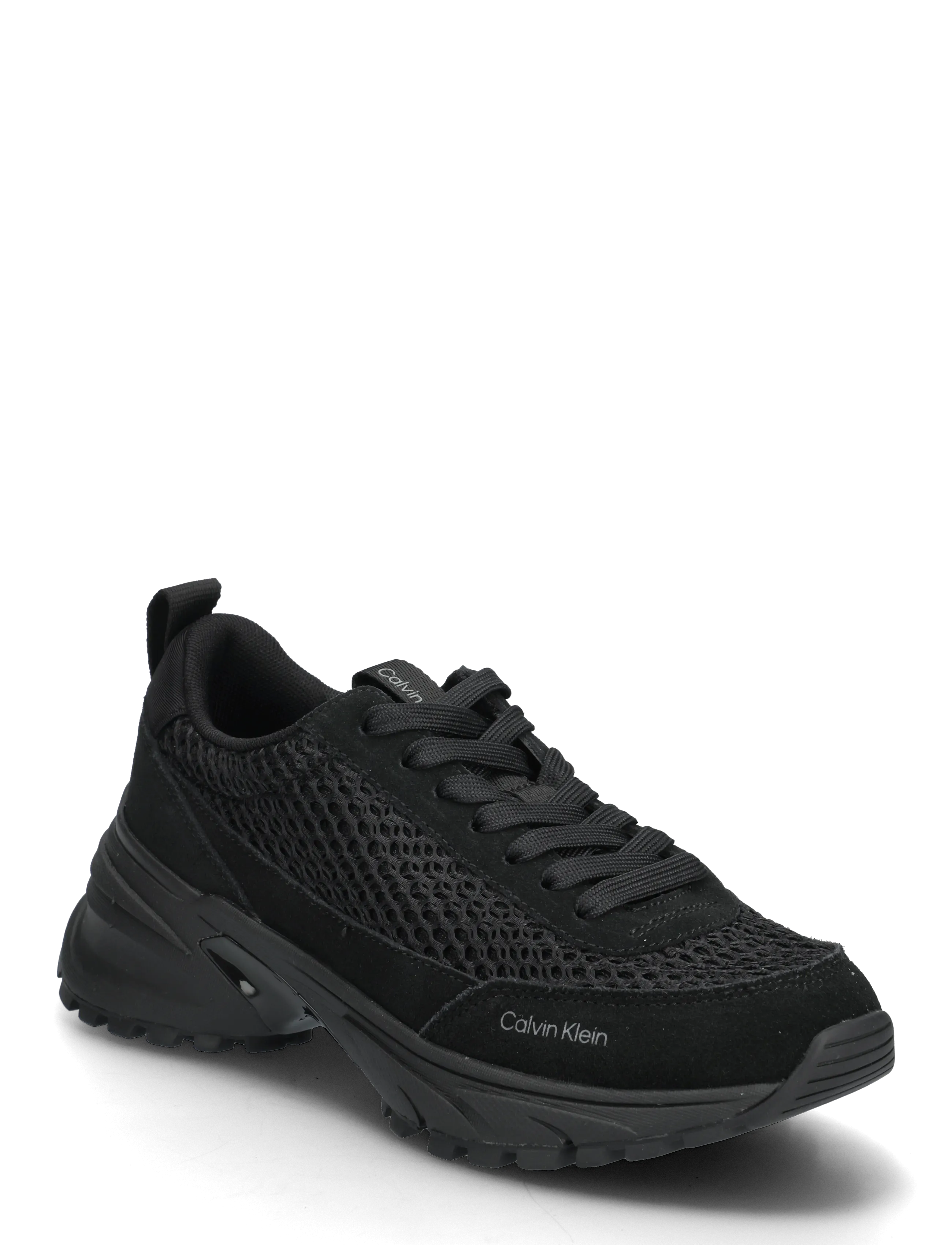Calvin Klein HIKE RUNNER LACE UP TECHMIX - Sko - TRIPLE BLACK / black
