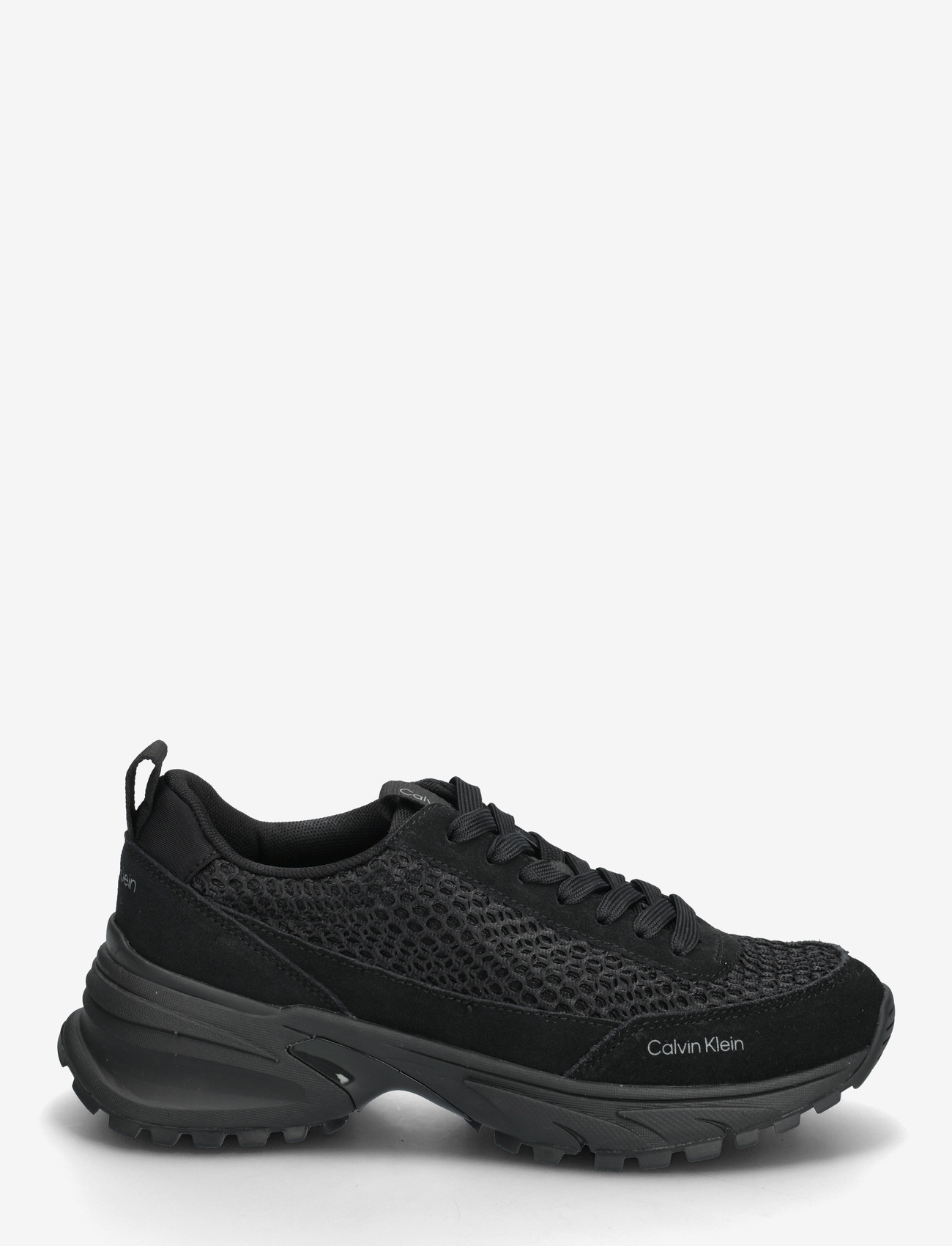 Calvin Klein - HIKE RUNNER LACE UP TECHMIX - låga sneakers - triple black - 1