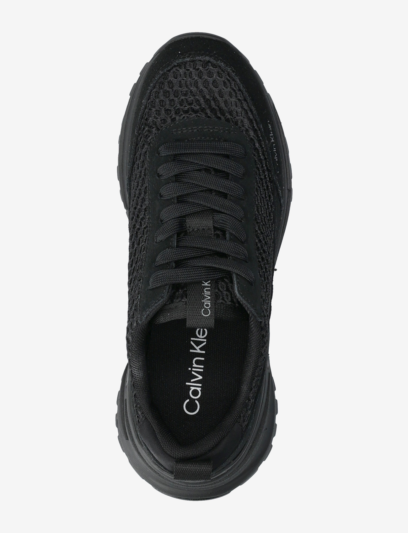 Calvin Klein - HIKE RUNNER LACE UP TECHMIX - låga sneakers - triple black - 3