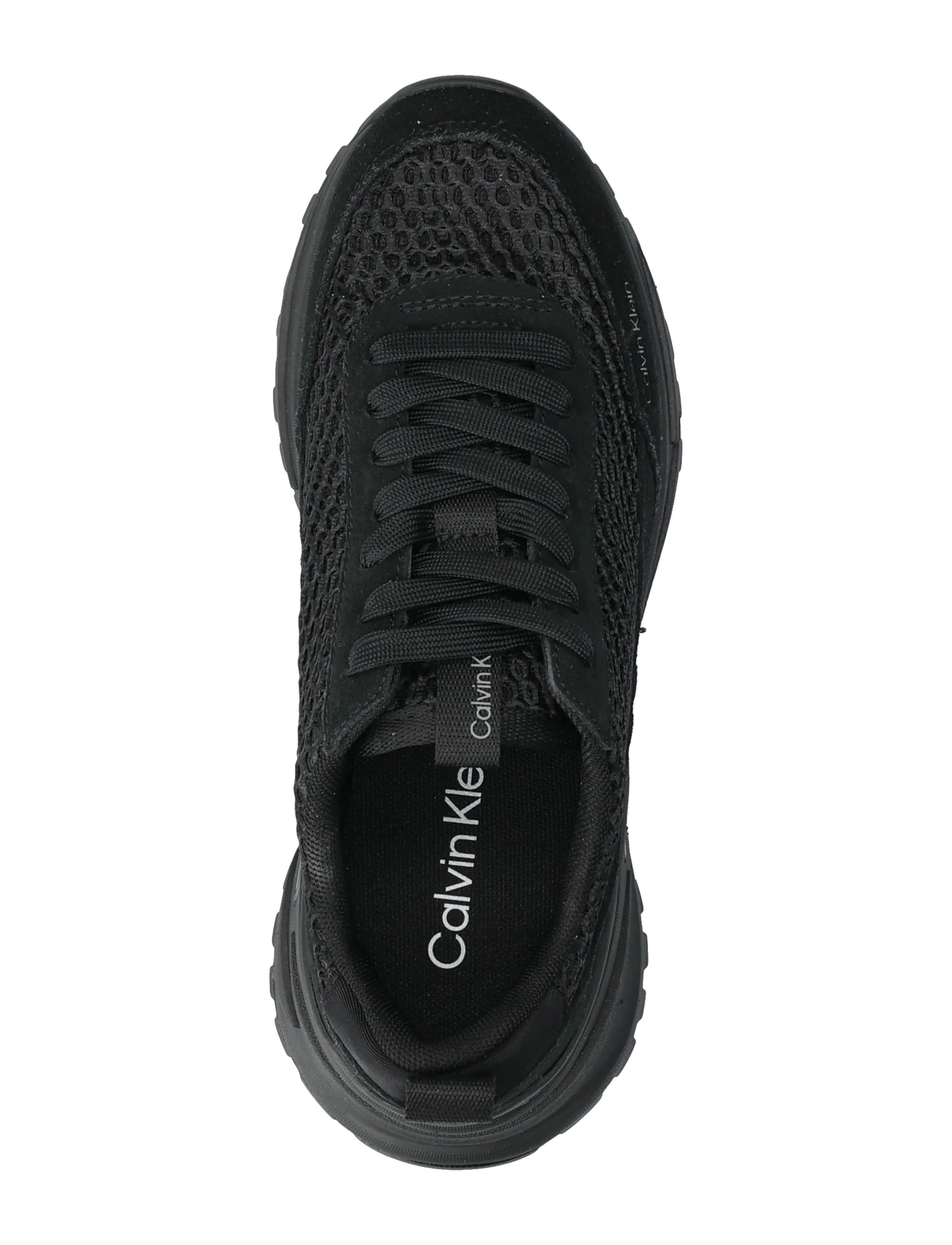 Calvin Klein - HIKE RUNNER LACE UP TECHMIX - låga sneakers - triple black - 3