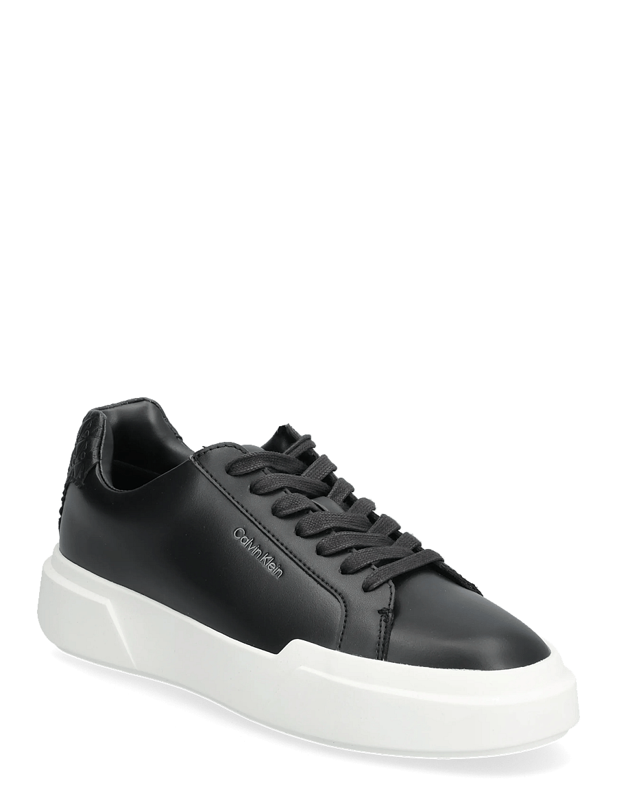 Calvin Klein - CHUNKY CUPSOLE LACEUP LTH BT AOP - låga sneakers - ck black - 0