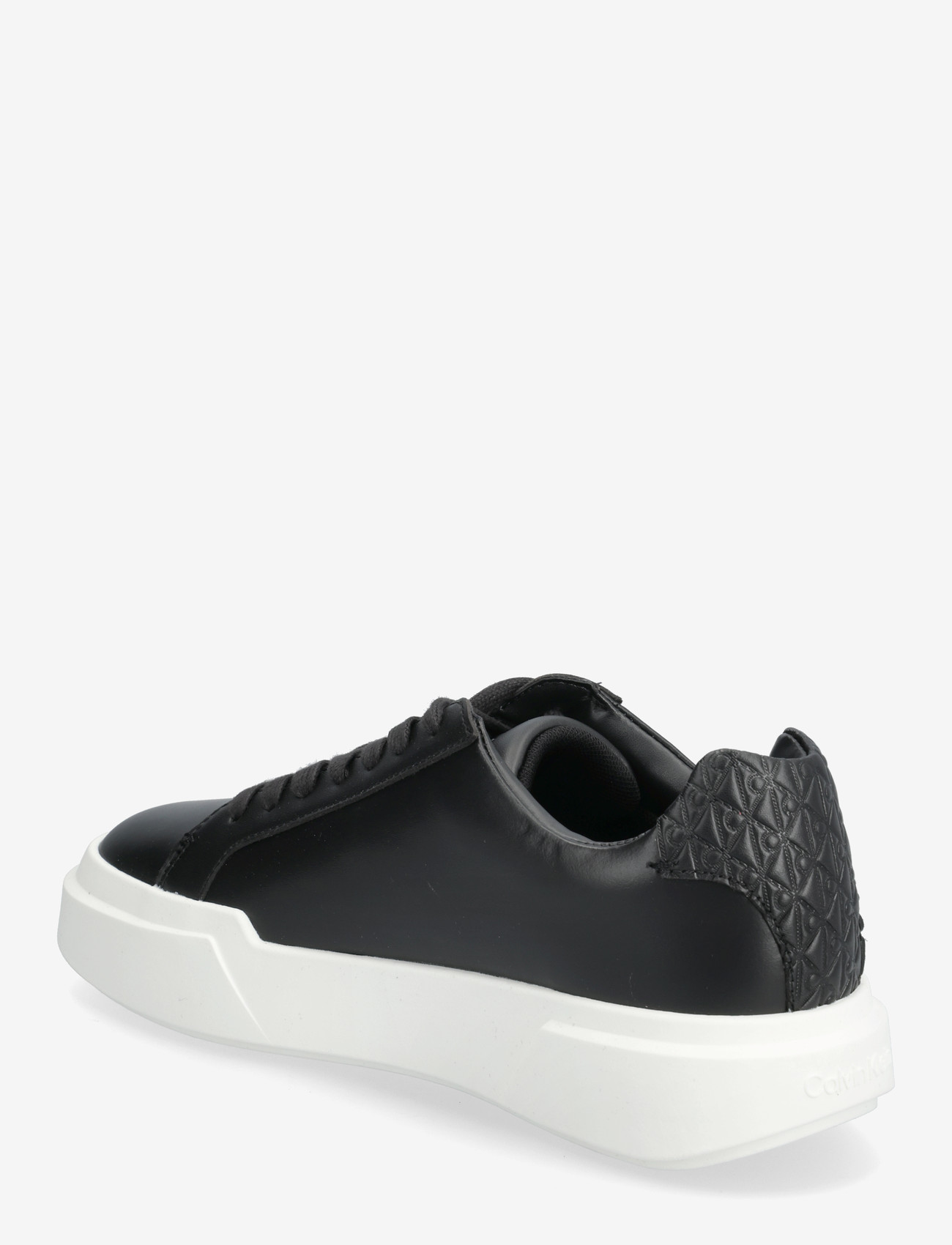 Calvin Klein - CHUNKY CUPSOLE LACEUP LTH BT AOP - madala säärega tossud - ck black - 2