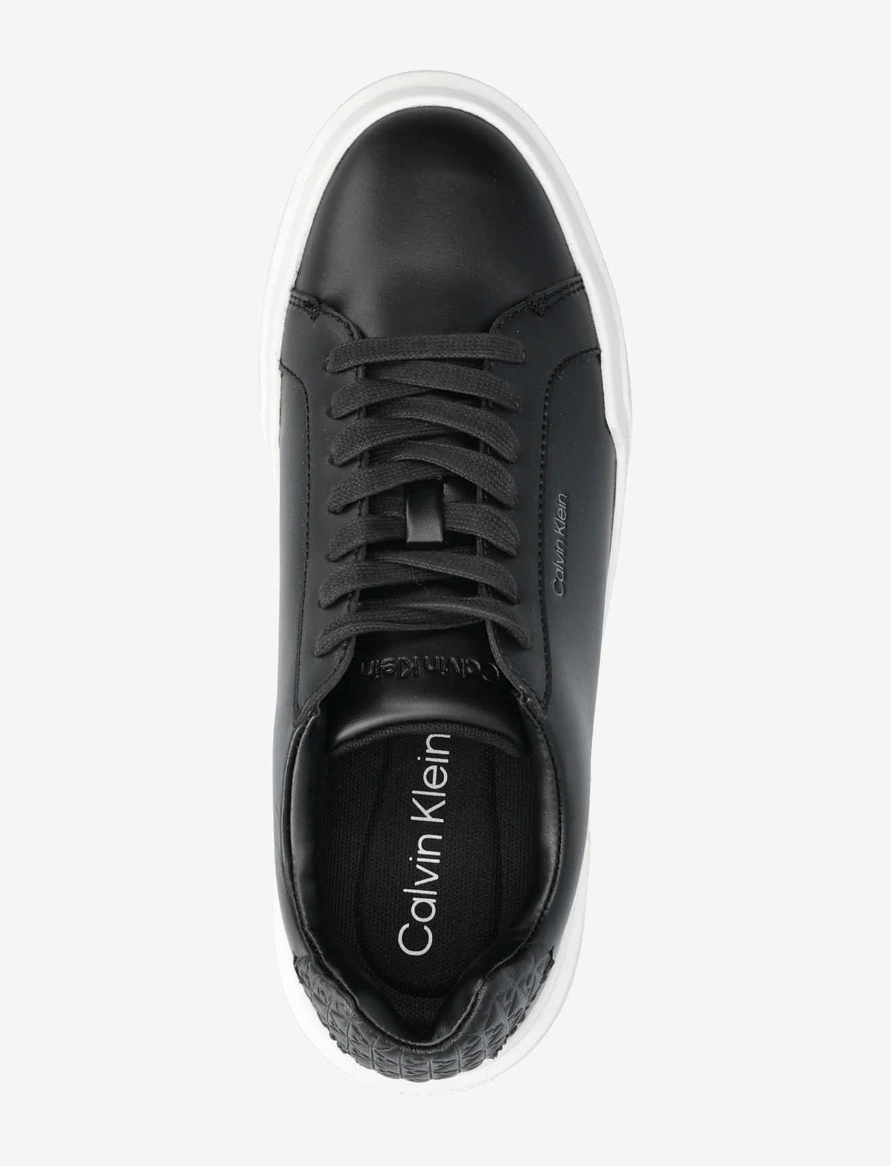 Calvin Klein - CHUNKY CUPSOLE LACEUP LTH BT AOP - madala säärega tossud - ck black - 3