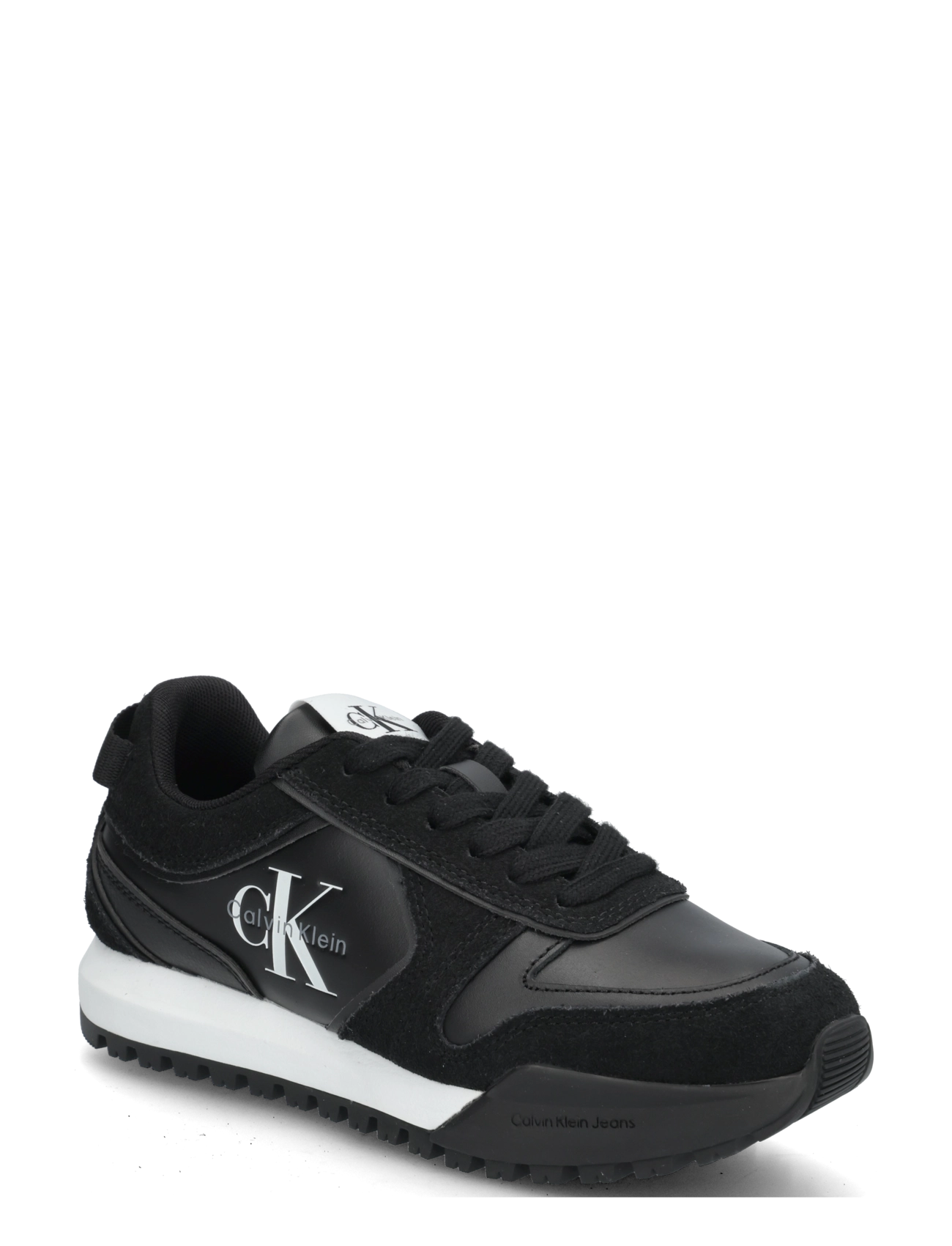 Calvin Klein TOOTHY RUNNER LACEUP MIX - Avalynė - BLACK BRIGHT WHITE / black