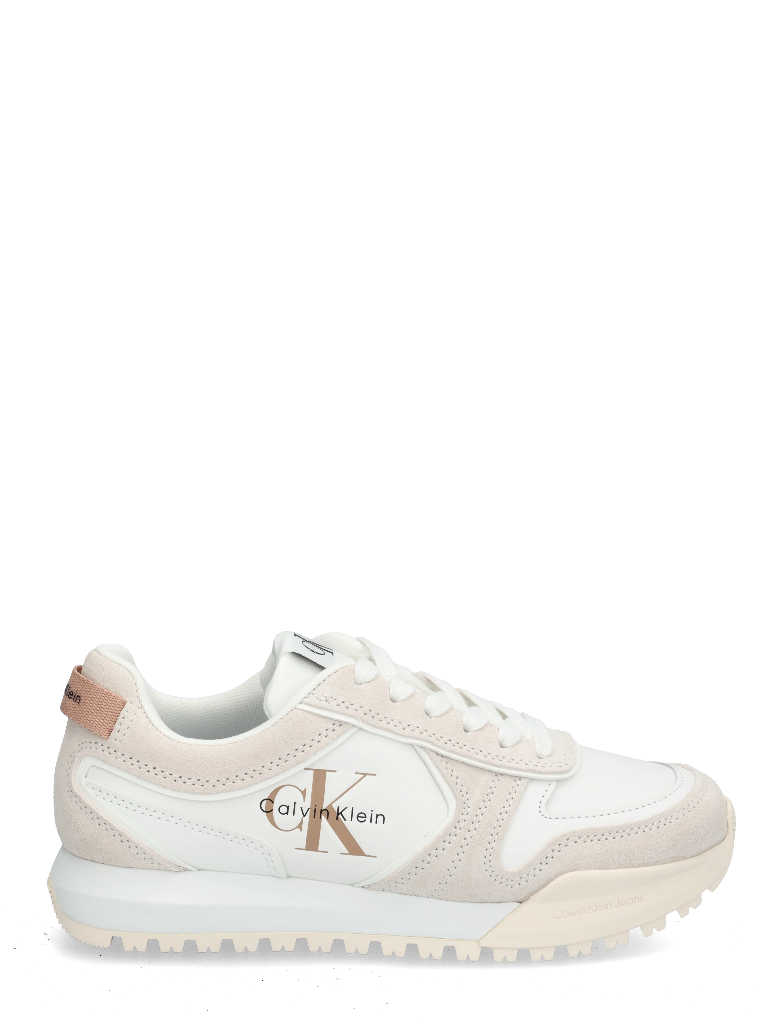 Calvin Klein - TOOTHY RUNNER LACEUP MIX - konfirmation - white ancient white - 2