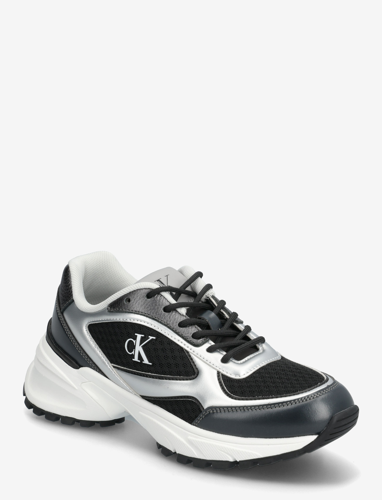 Calvin Klein - HIKE RUNNER LACE UP MESH MIX MET - låga sneakers - black silver - 0
