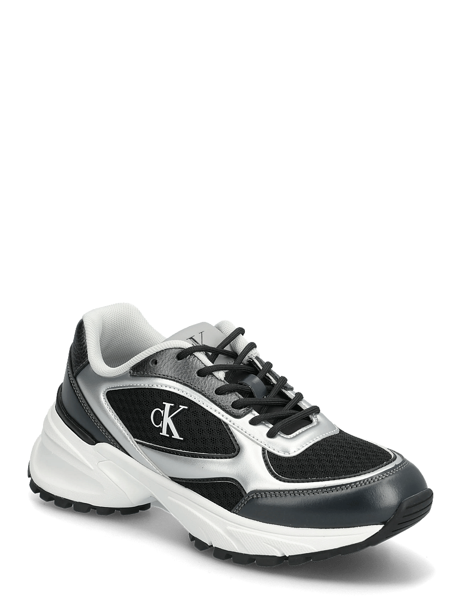 Calvin Klein - HIKE RUNNER LACE UP MESH MIX MET - baskets basses - black silver - 0