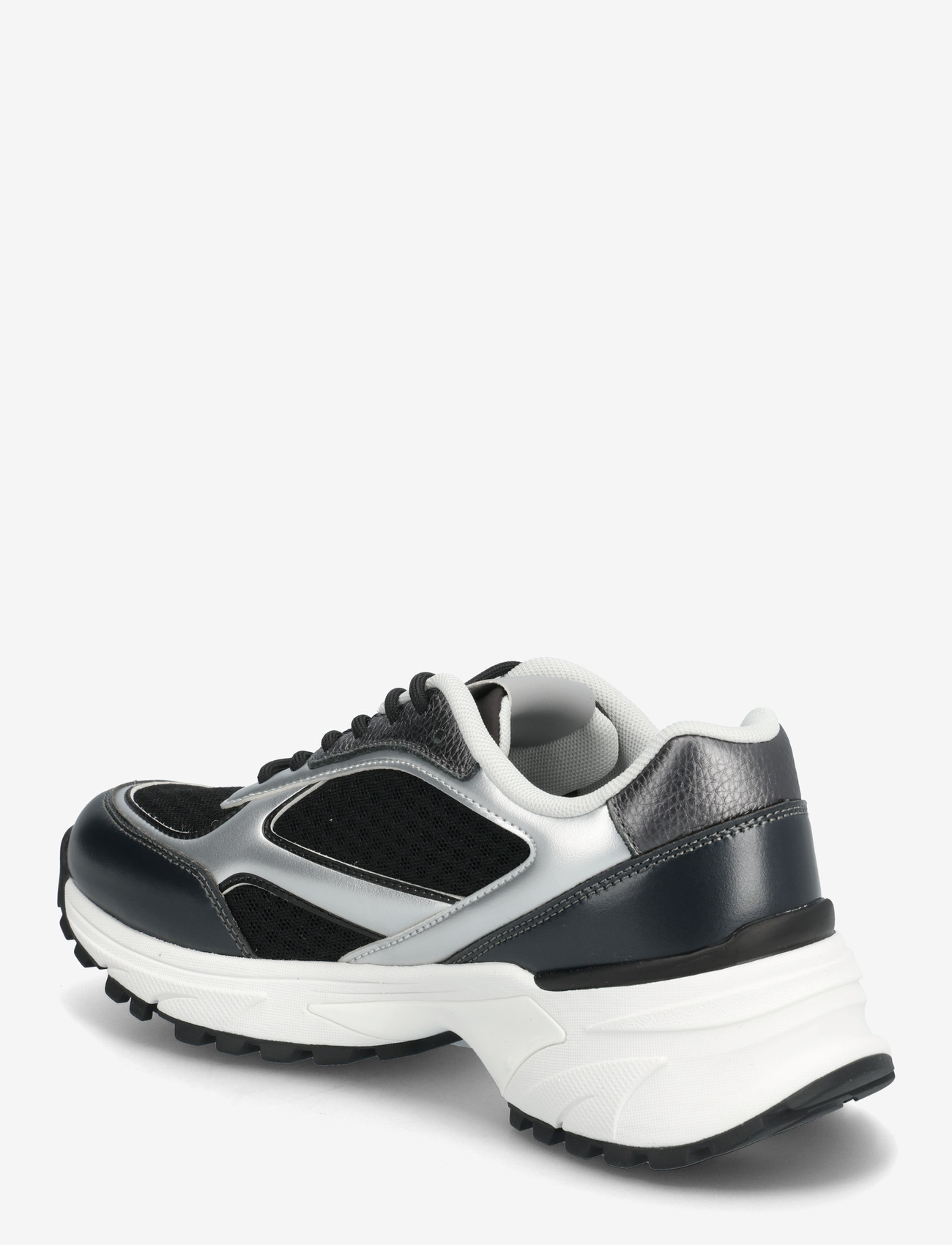 Calvin Klein - HIKE RUNNER LACE UP MESH MIX MET - låga sneakers - black silver - 2
