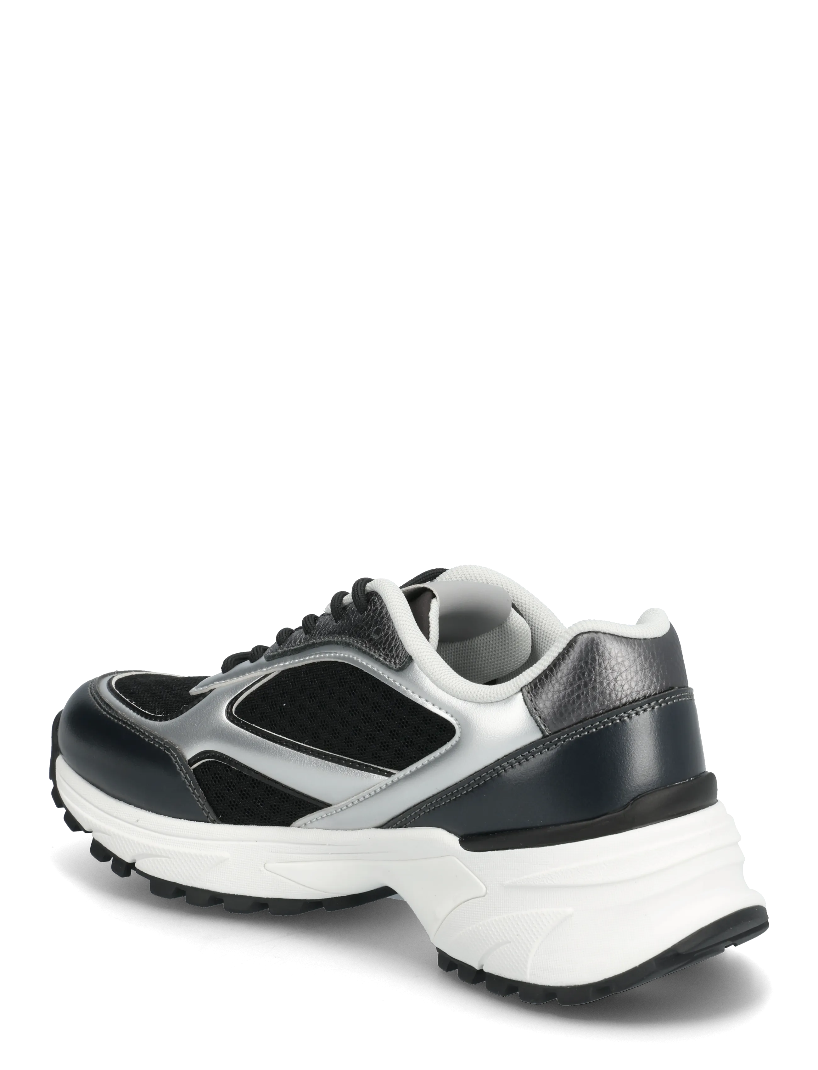 Calvin Klein - HIKE RUNNER LACE UP MESH MIX MET - low top sneakers - black silver - 2