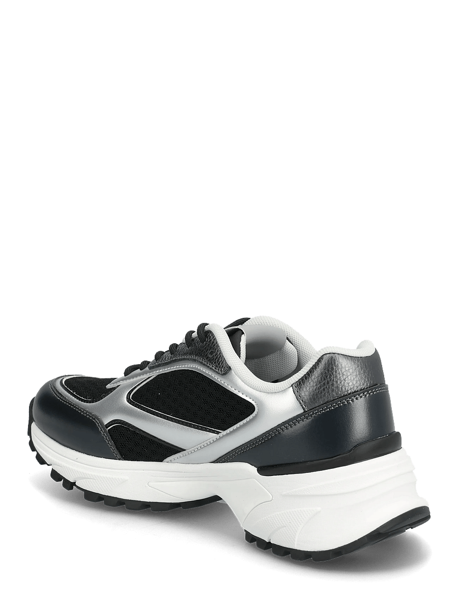 Calvin Klein - HIKE RUNNER LACE UP MESH MIX MET - baskets basses - black silver - 2