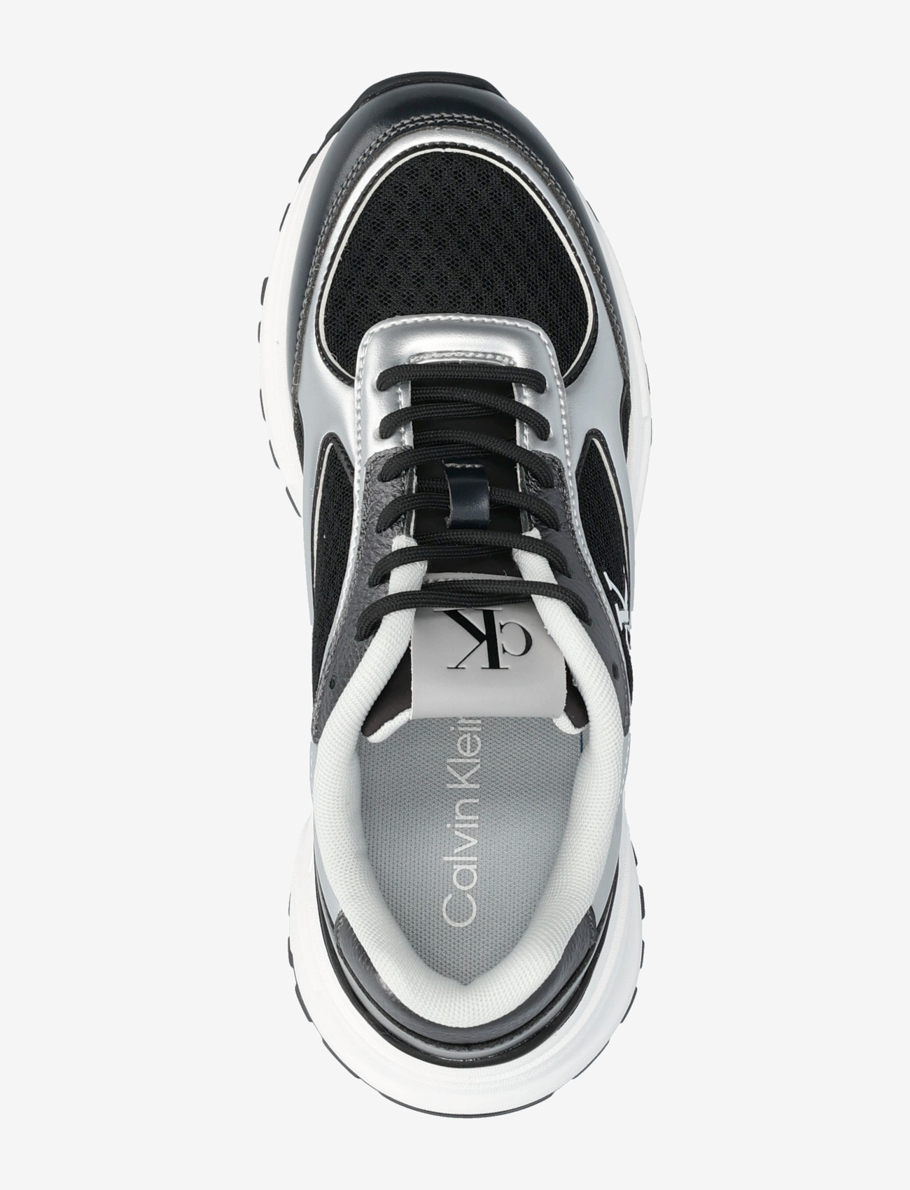 Calvin Klein - HIKE RUNNER LACE UP MESH MIX MET - låga sneakers - black silver - 3