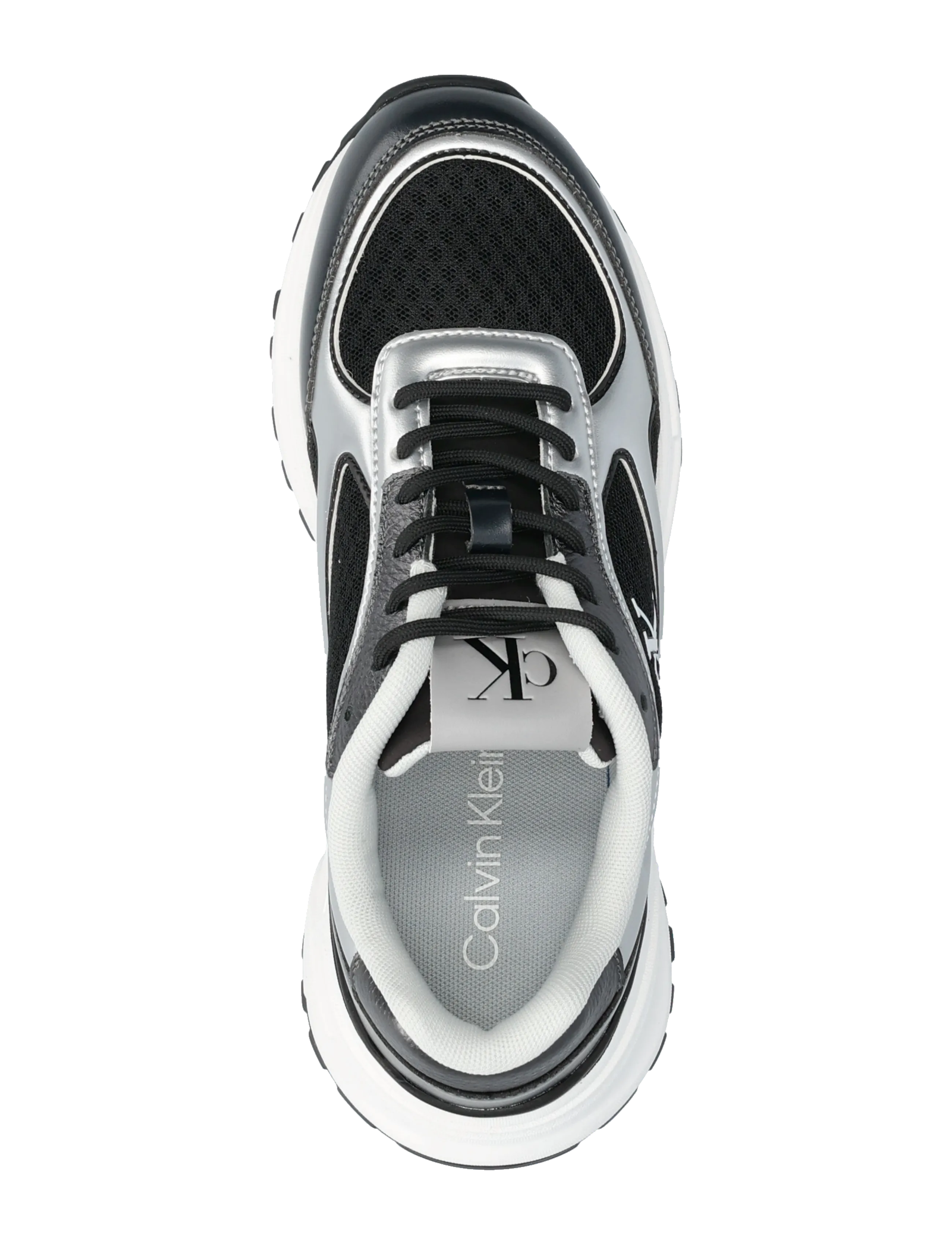 Calvin Klein - HIKE RUNNER LACE UP MESH MIX MET - low top sneakers - black silver - 3