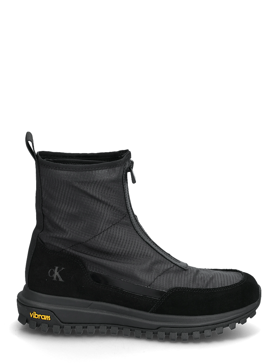 Calvin Klein - VIBRAM RUNNER MID ZIP - flache stiefeletten - black - 1