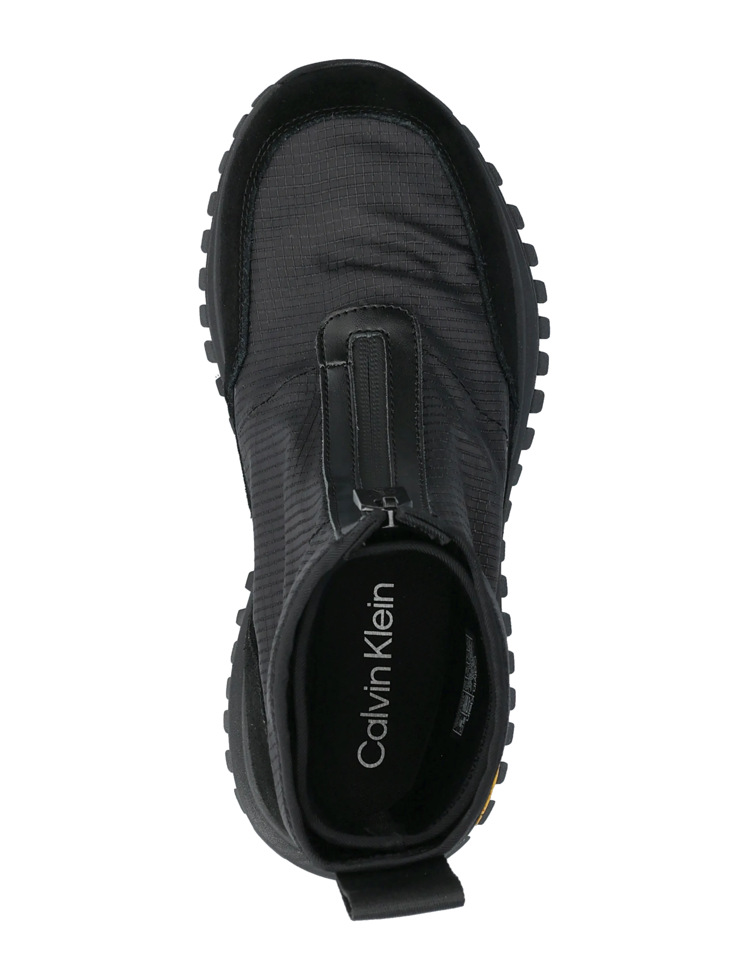 Calvin Klein - VIBRAM RUNNER MID ZIP - platta ankelboots - black - 3