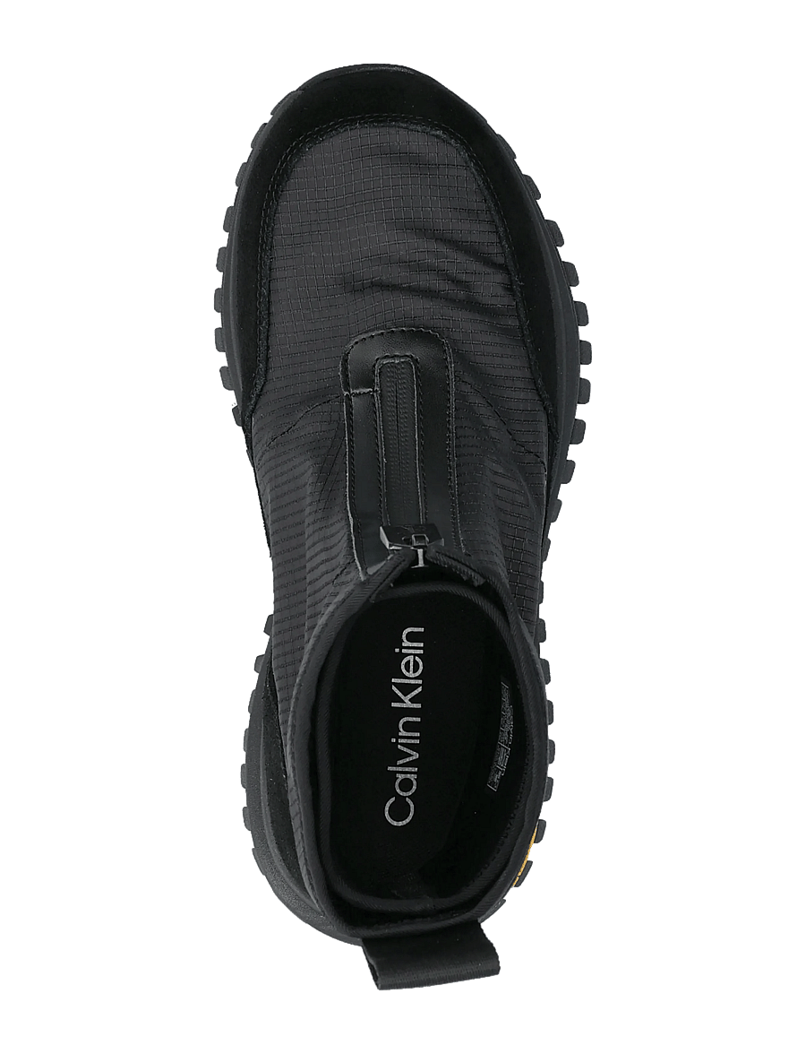 Calvin Klein - VIBRAM RUNNER MID ZIP - flache stiefeletten - black - 3