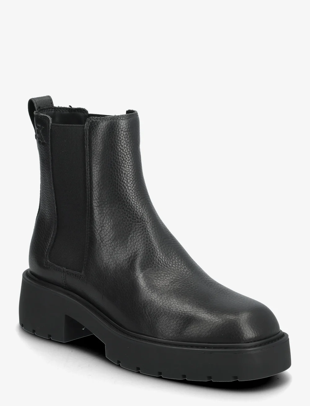 Calvin Klein - CHUNKY CHELSEA BOOT LTH - flache stiefeletten - black - 0