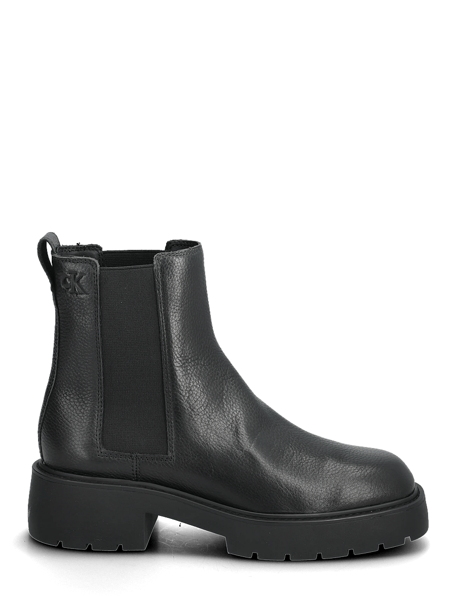 Calvin Klein - CHUNKY CHELSEA BOOT LTH - platta ankelboots - ck black - 1