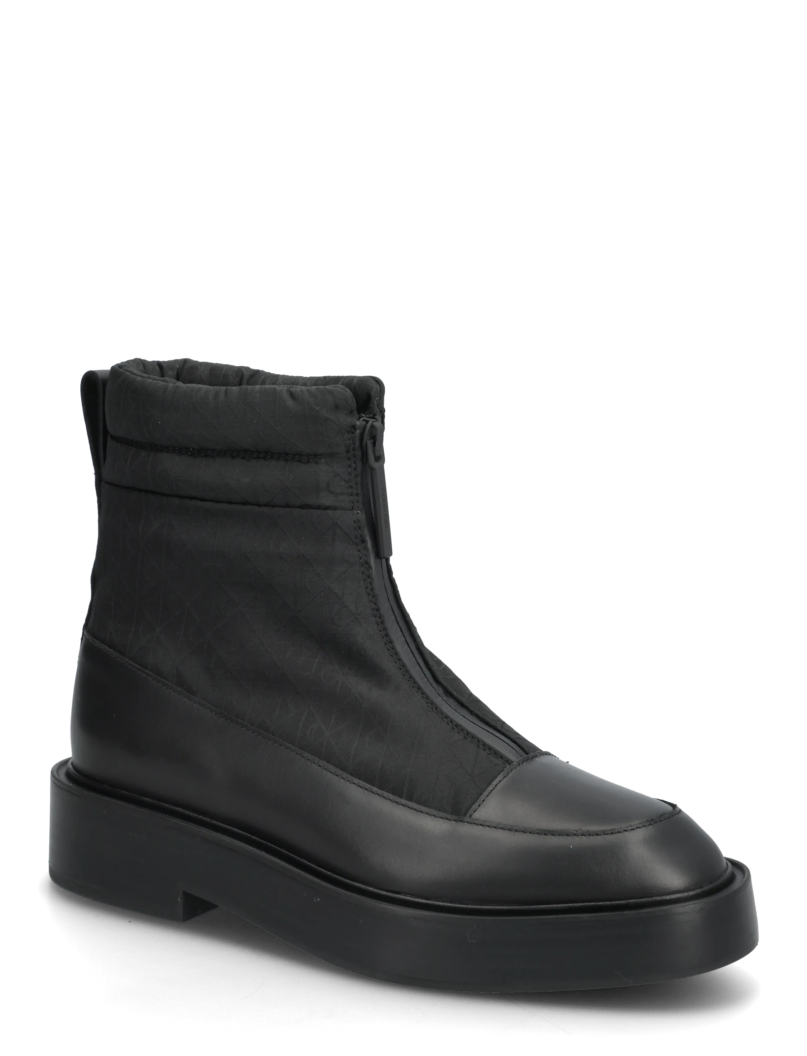 Calvin Klein Concave Welt Boot Nyl Aop, Kvinder, Vatterede Frontlynlås Ankelstøvler, Sort, Str: 40