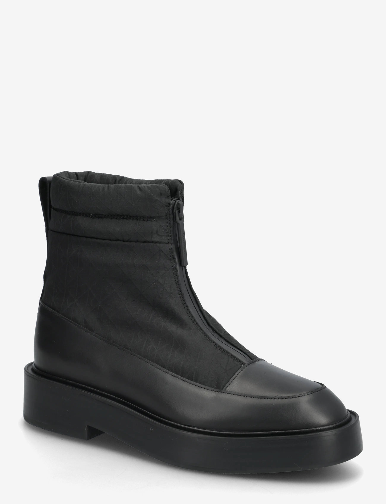 Calvin Klein - CONCAVE WELT BOOT NYL AOP - flade ankelstøvler - black - 0