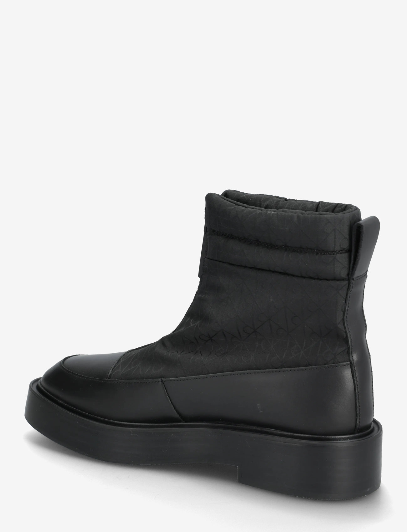 Calvin Klein - CONCAVE WELT BOOT NYL AOP - flade ankelstøvler - black - 2