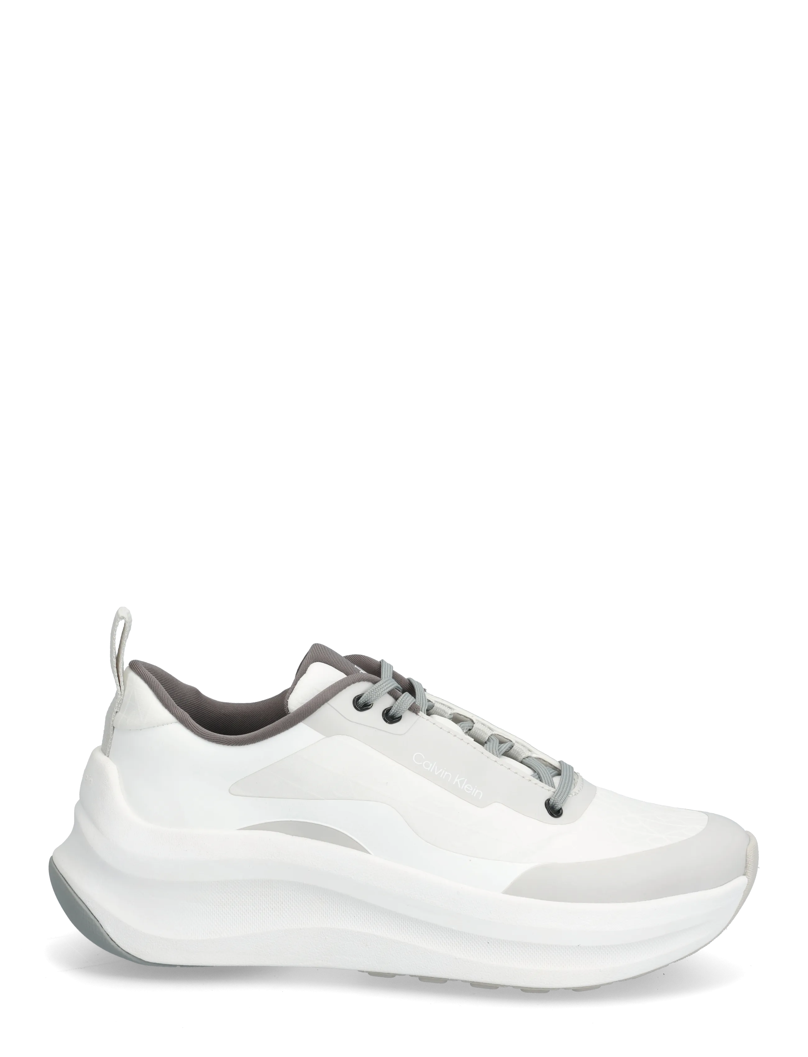 Calvin Klein - CHUNKY RUNNER LACEUP MIX AOP - konfirmation - white granite road granite gray - 1