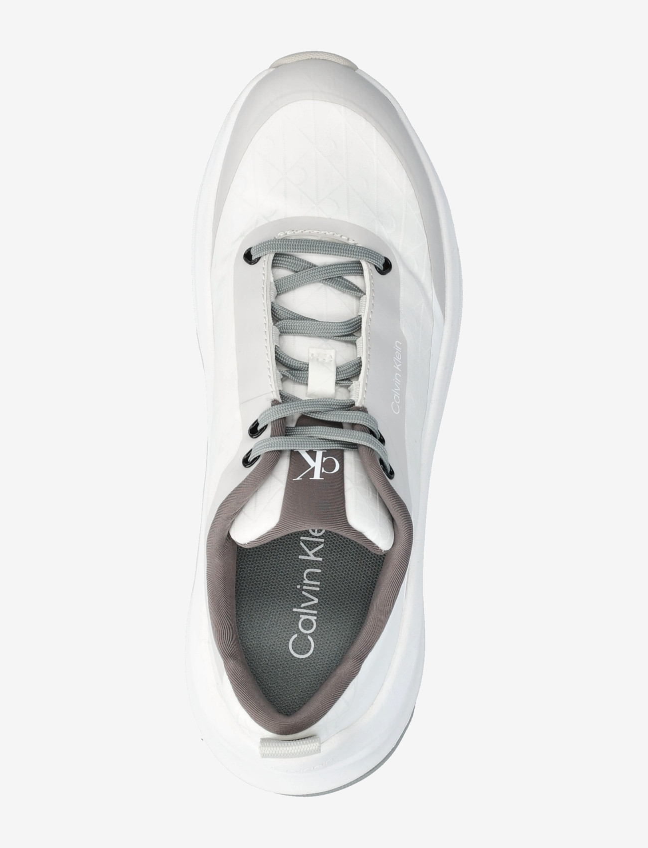 Calvin Klein - CHUNKY RUNNER LACEUP MIX AOP - konfirmation - white granite road granite gray - 3