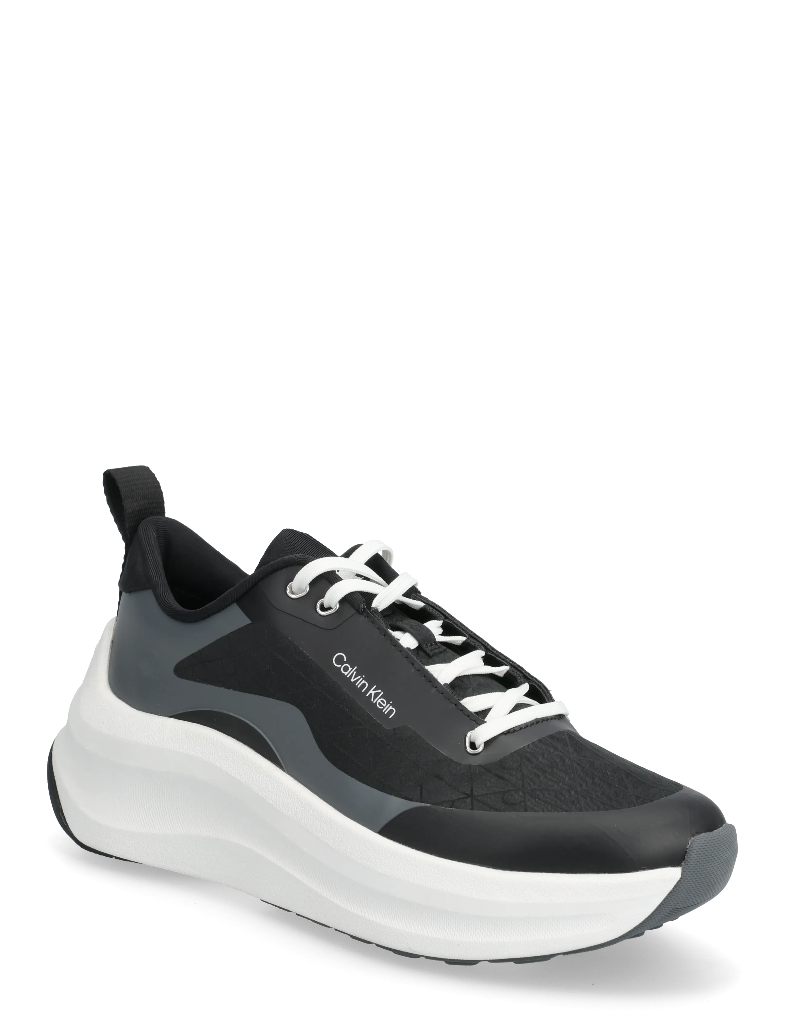 Calvin Klein CHUNKY RUNNER LACEUP MIX AOP - Calvin Klein - BLACK COAL / black