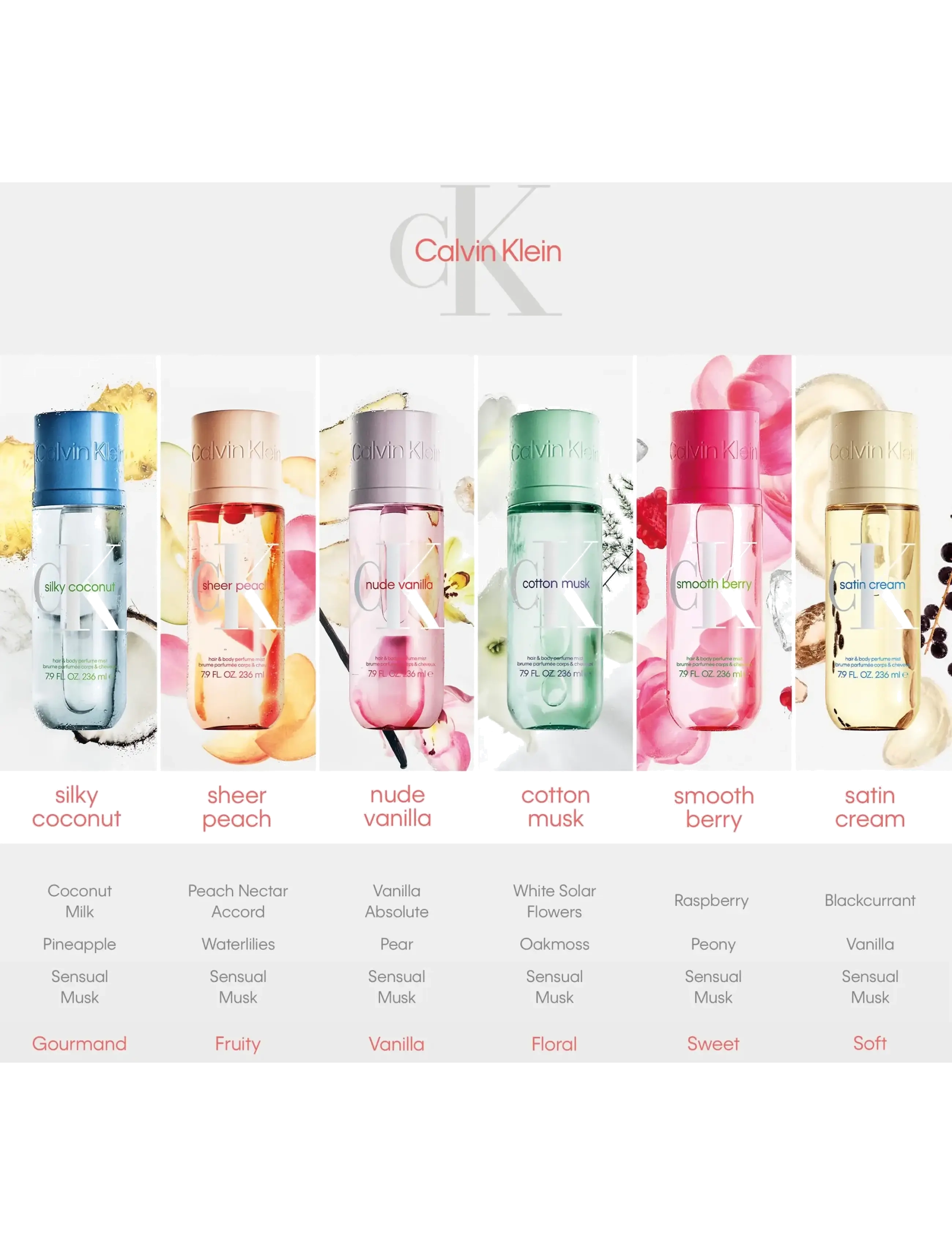 Calvin Klein - Cotton Musk Hair & Body Mist - fragrance - clear - 1