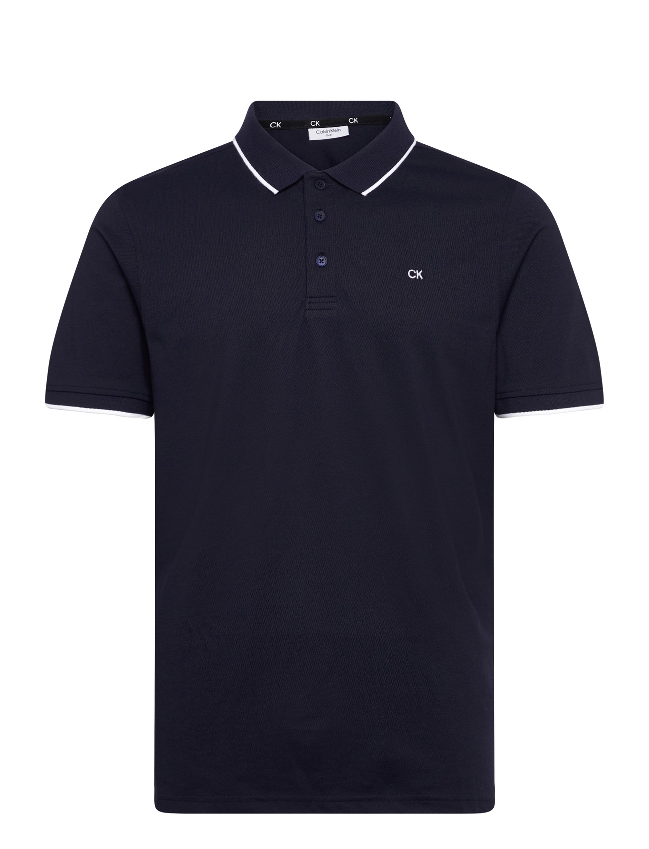 Calvin Klein Golf Tipped Quad Polo - Blue - S 2