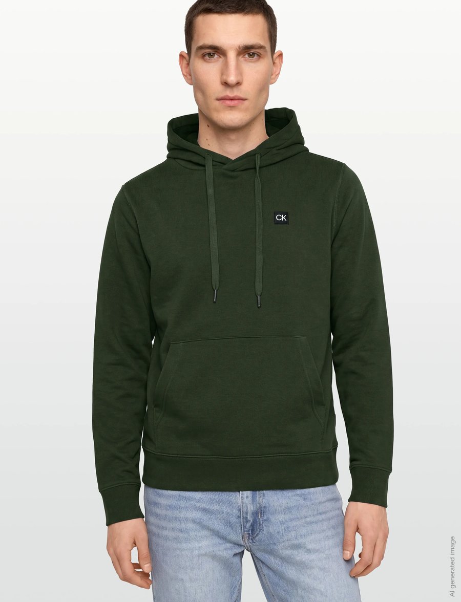 Calvin Klein Golf - WOVEN BADGE HOODIE - sweatshirts - huntgrn - 3