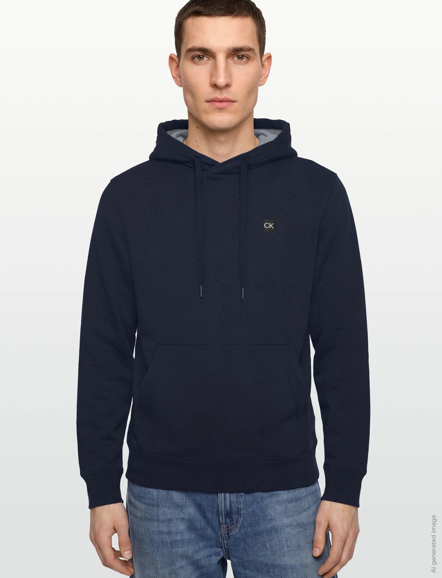 Calvin Klein Golf - WOVEN BADGE HOODIE - kapuutsiga dressipluusid - navy - 3