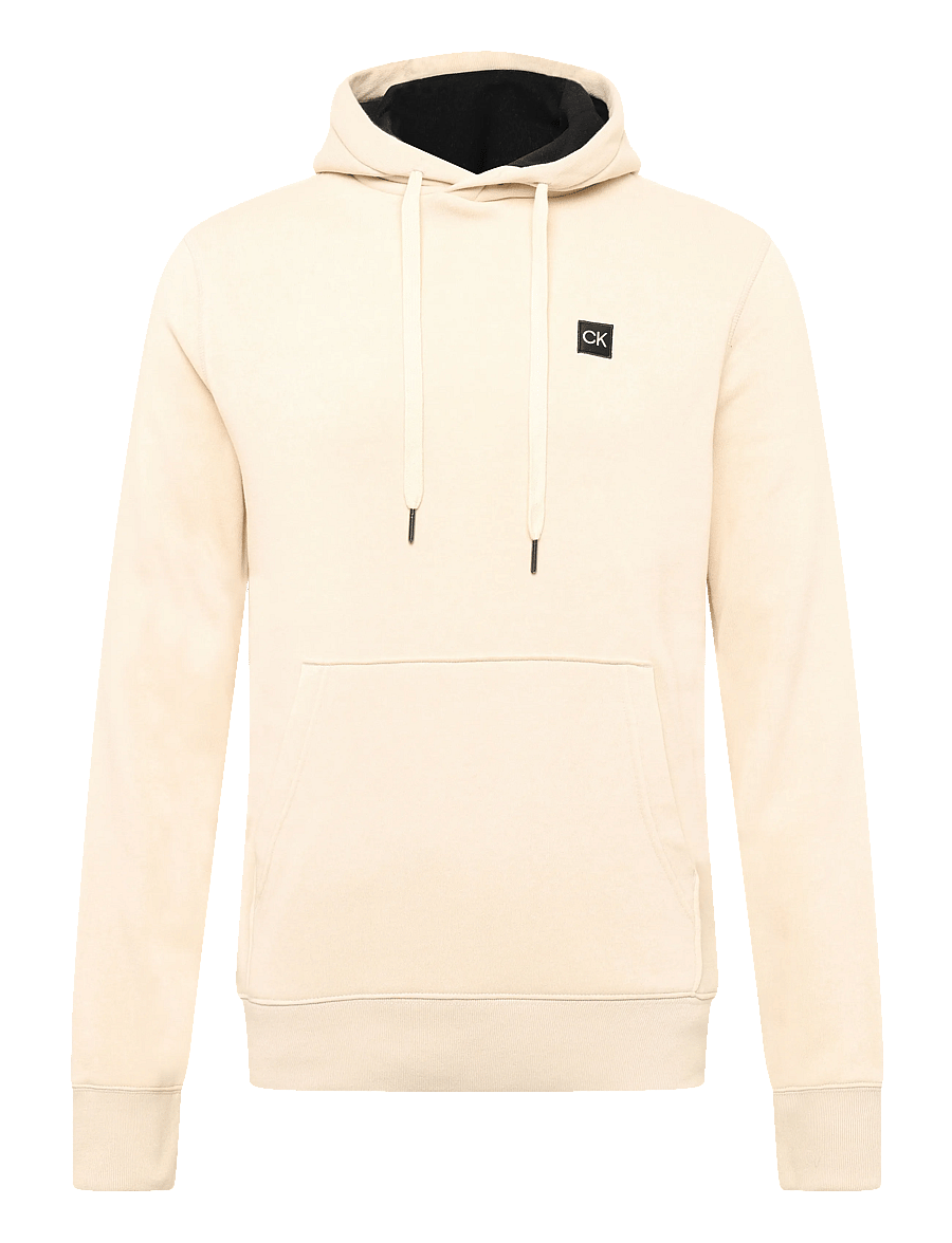 Calvin Klein Golf - WOVEN BADGE HOODIE - oatmeal - 0