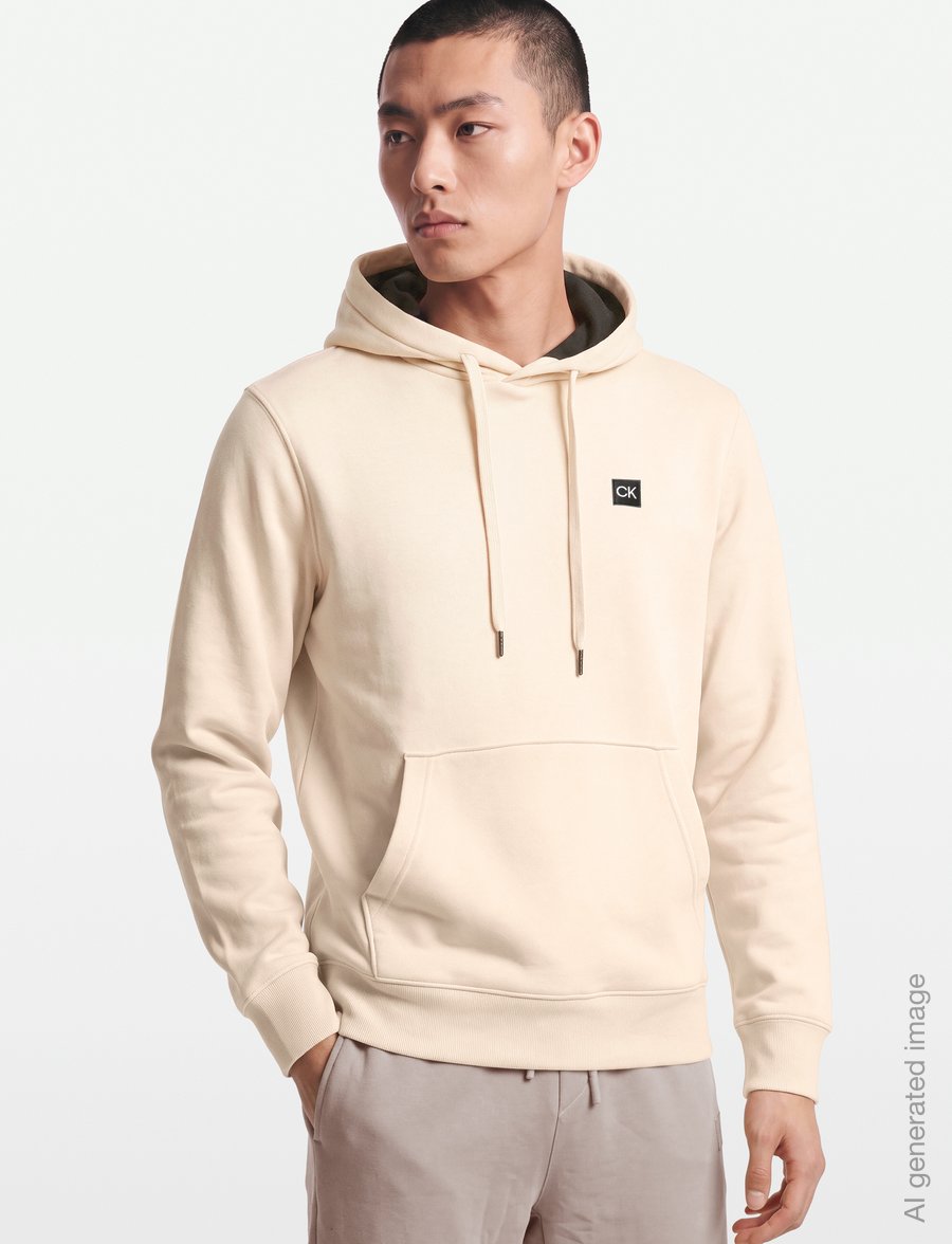 Calvin Klein Golf - WOVEN BADGE HOODIE - overdele - oatmeal - 3