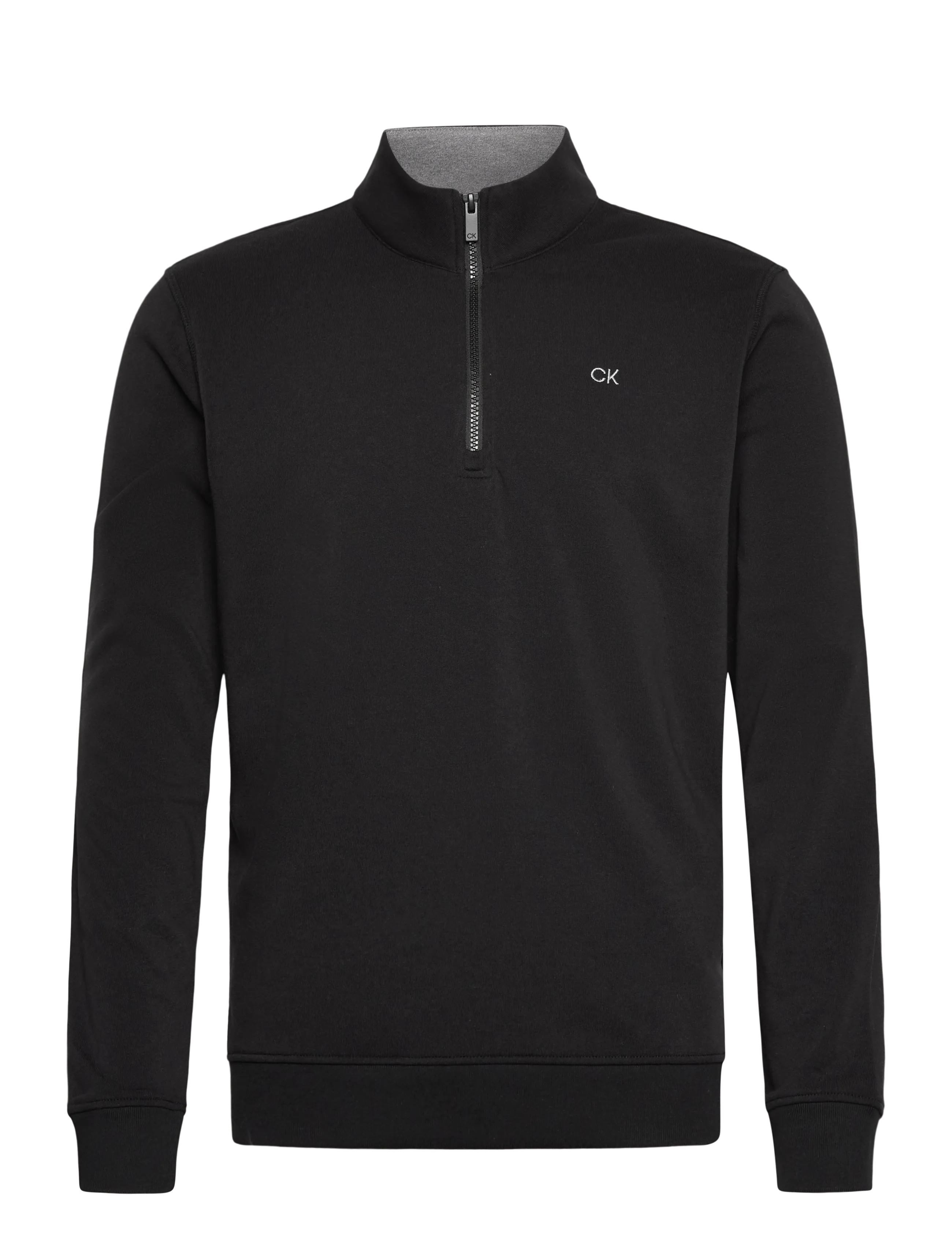 Calvin Klein Golf ROCKY HALF ZIP SWEATSHIRT - Tops - BLACK / black