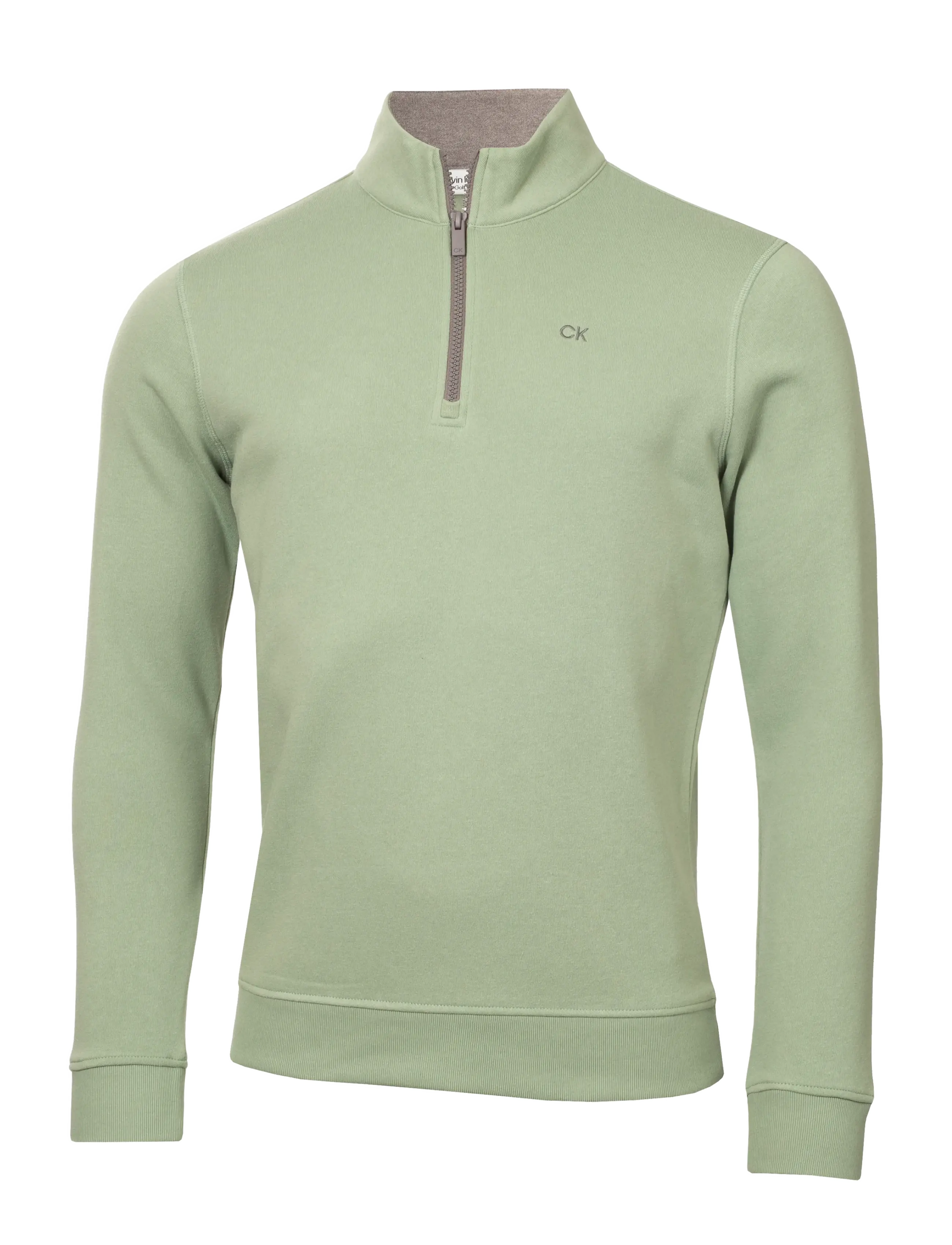Calvin Klein Golf ROCKY HALF ZIP SWEATSHIRT - Premium styles - SAGE / green