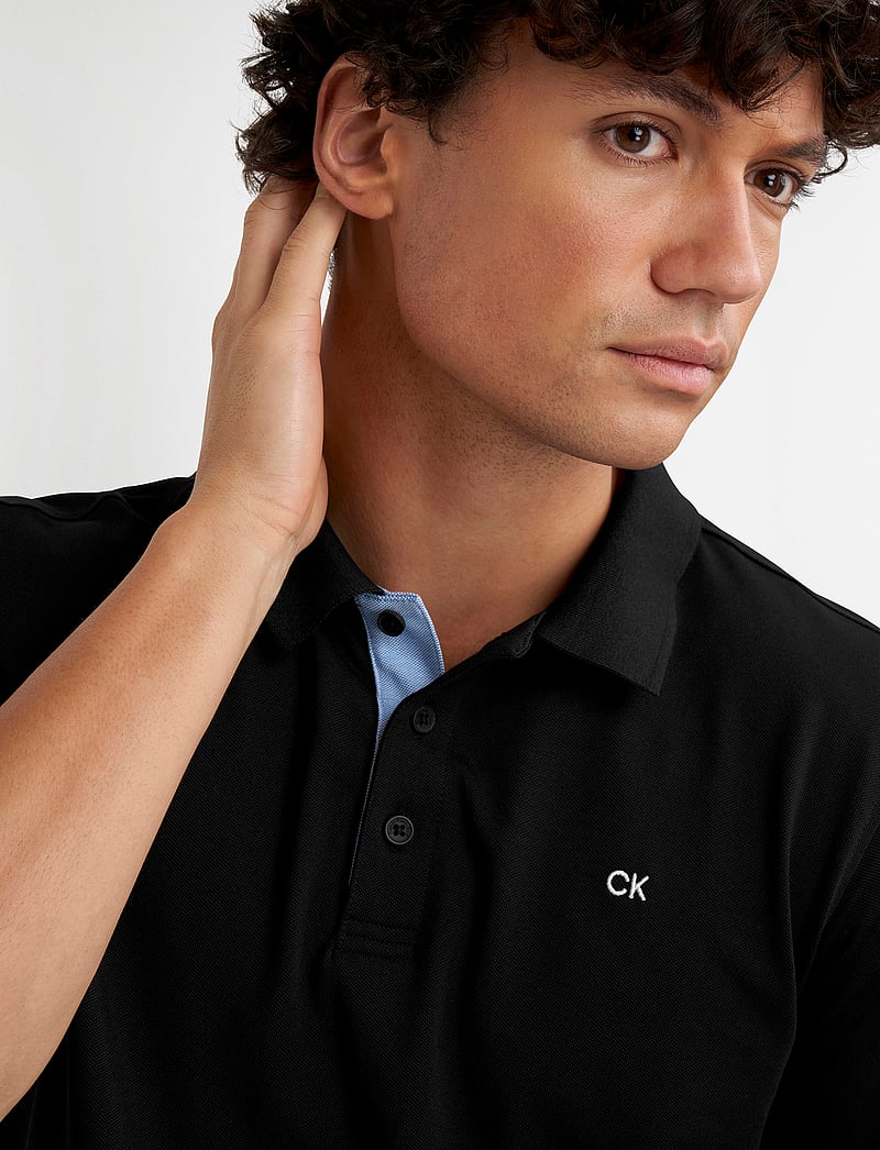 Calvin Klein Golf - QUAD POLO - toppar & t-shirts - black - 4