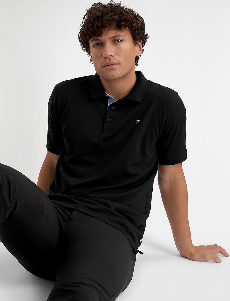 Calvin Klein Golf - QUAD POLO - toppar & t-shirts - black - 5