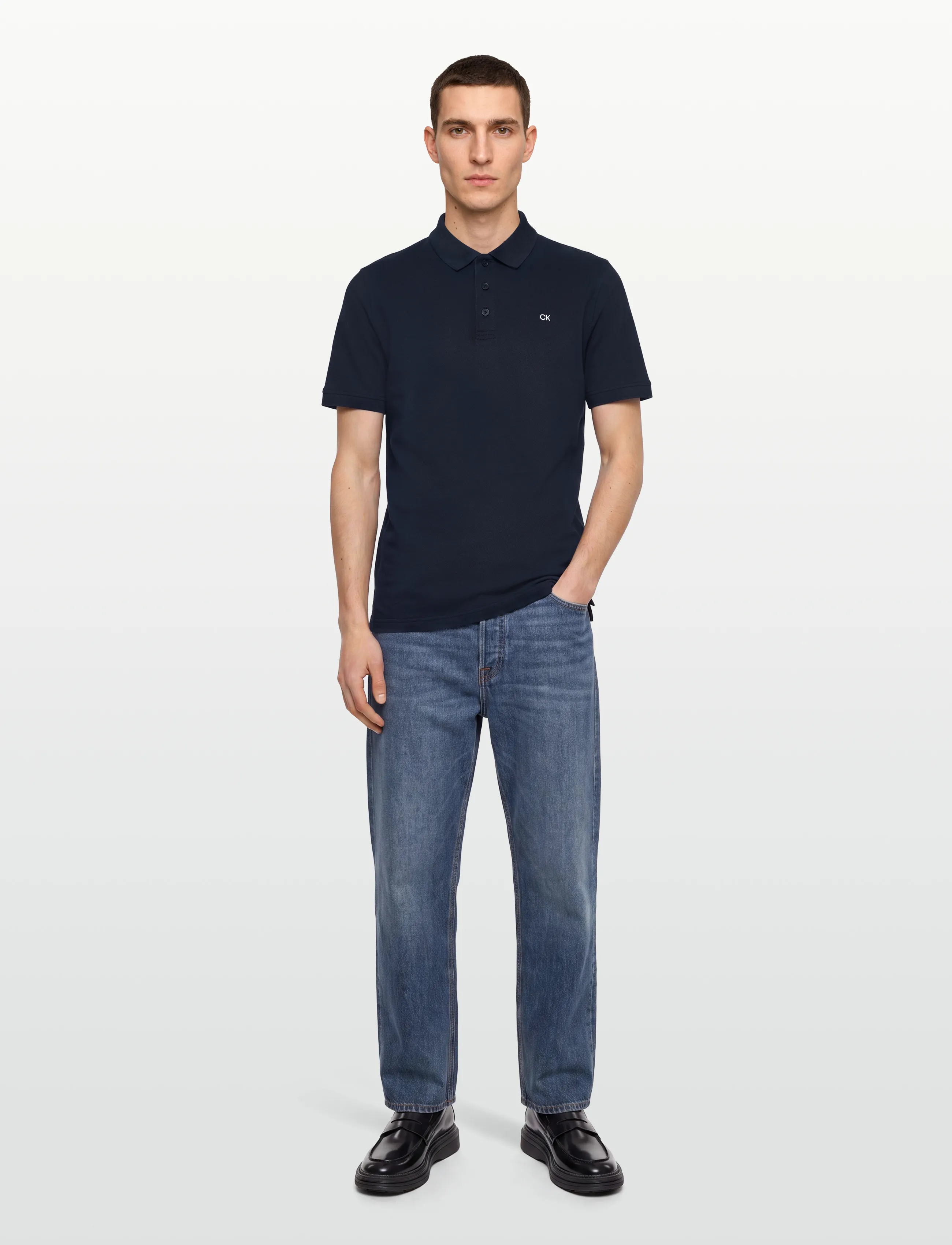Calvin Klein Golf - CLASSIC QUAD POLO - toppar & t-shirts - navy - 0