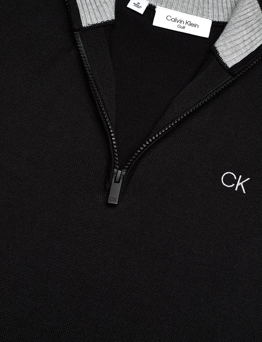 Calvin Klein Golf - ELMWOOD HALF ZIP SWEATER - overdele - black - 2