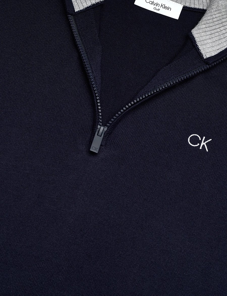 Calvin Klein Golf - ELMWOOD HALF ZIP SWEATER - oberteile - navy - 2