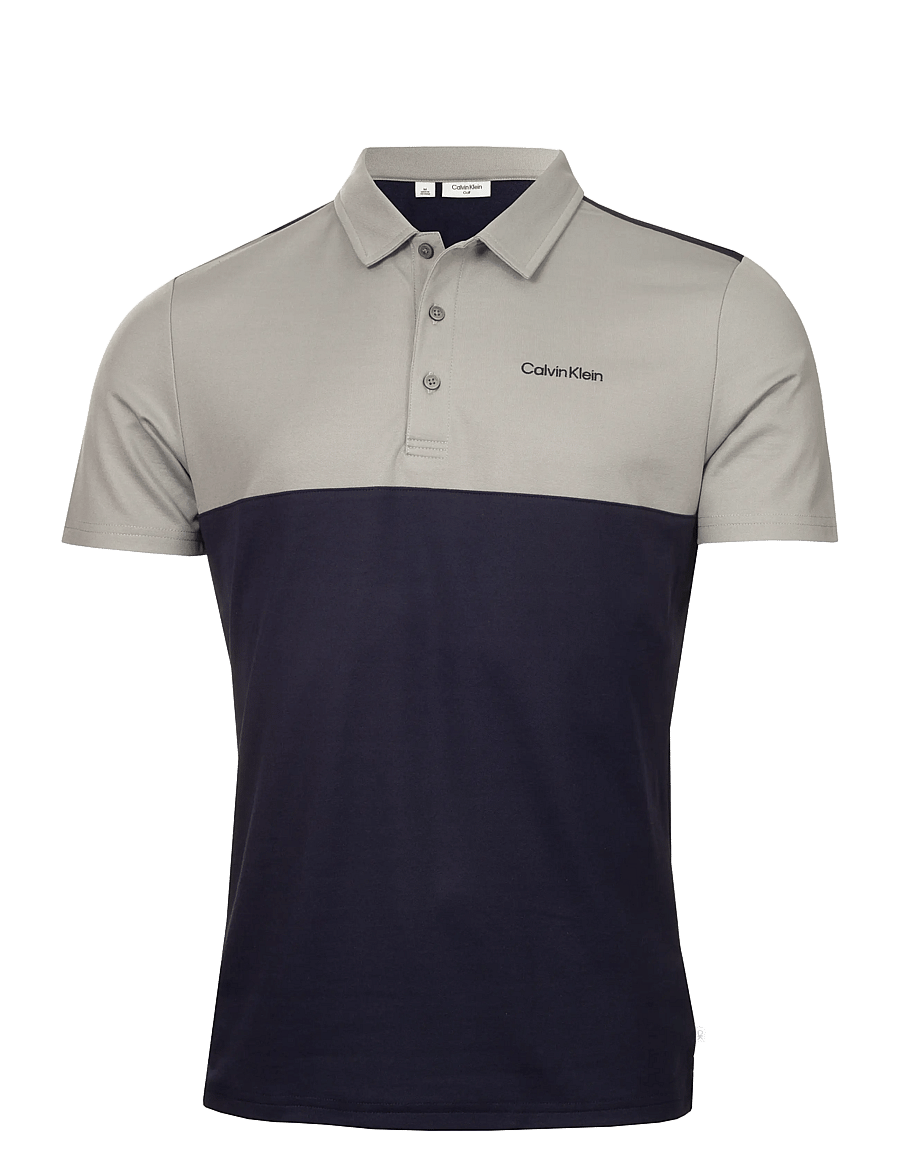Calvin Klein Golf - JACK COLOUR BLOCK POLO - toppar & t-shirts - nvy-sil - 0